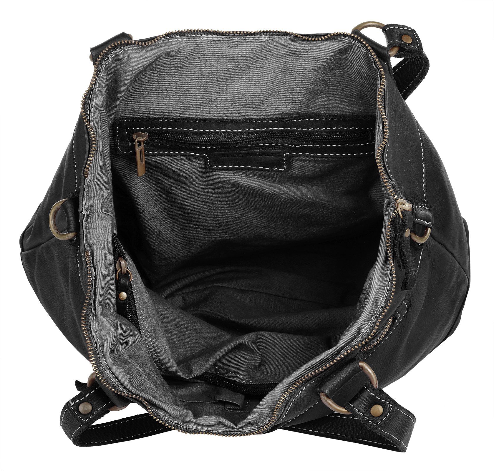 Cluty Shopper echt leer, made in italy