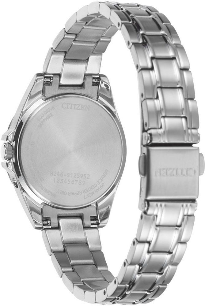 Citizen Radiografisch horloge EC1180-81L Polshorloge, dameshorloge, solar, leren band, saffierglas, datum