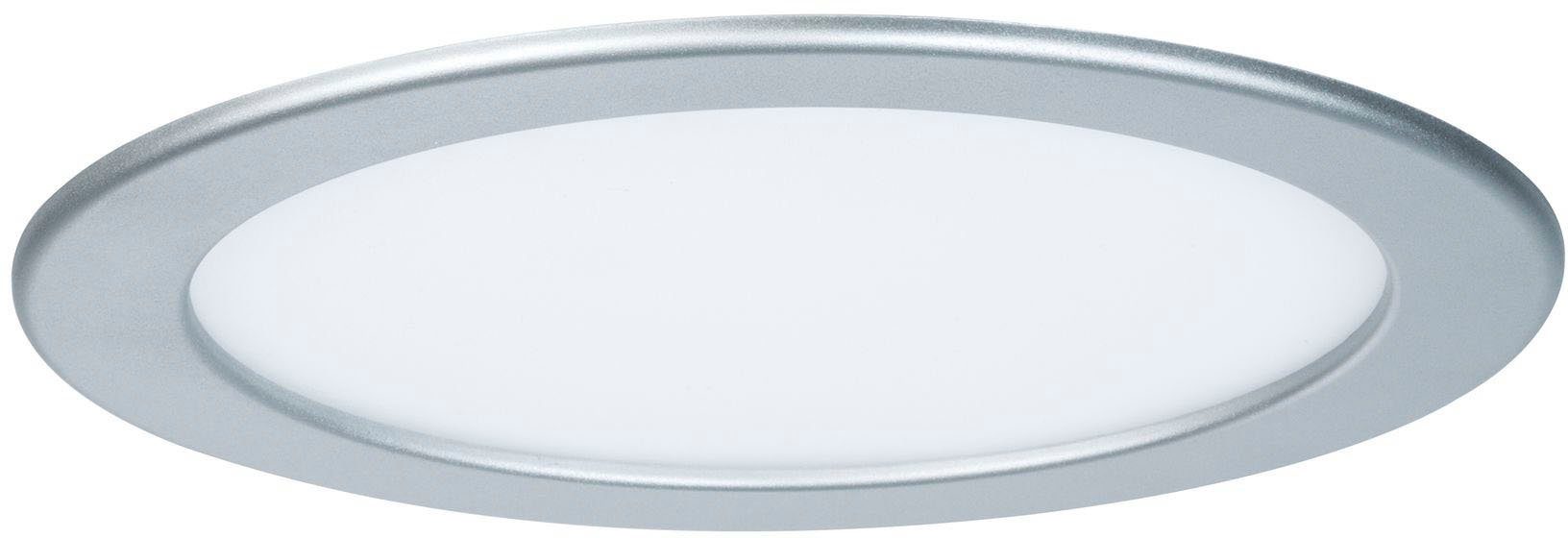 Paulmann Led-paneel LED Inbouwpaneel rond 220mm 16,5W 4.000K Chroom mat (1 stuk) led plafondlampen zilver