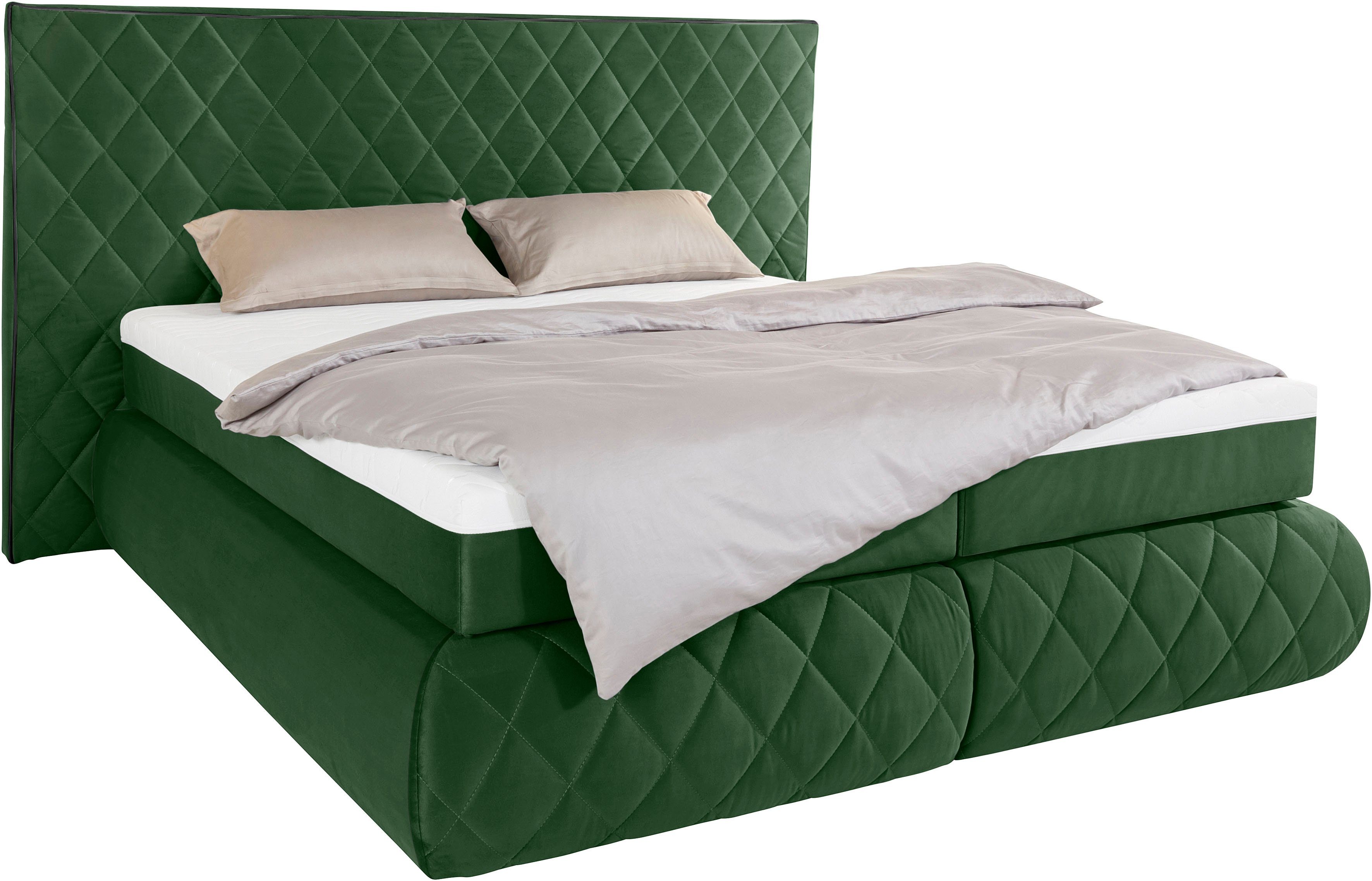 Places of Style Boxspring Alaric naar keuze met en zonder stralen, topmatras pocketvering