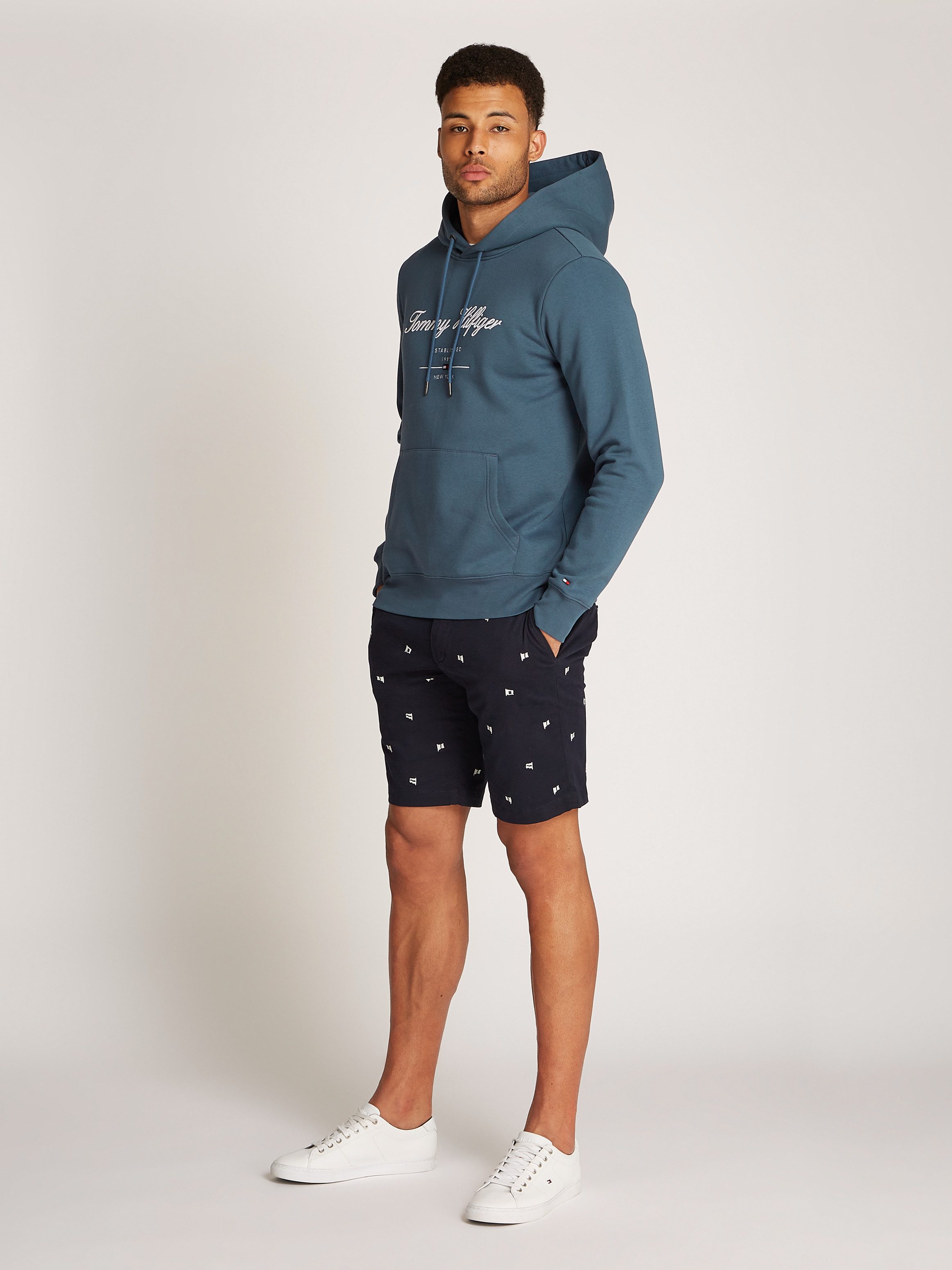 Tommy Hilfiger Hoodie SCRIPT LOGO HOODY met opgestikt logo