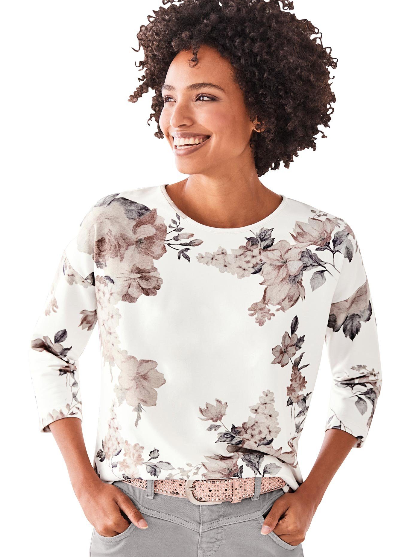 LINEA TESINI by Heine Shirt met print Gedessineerd shirt (1-delig)