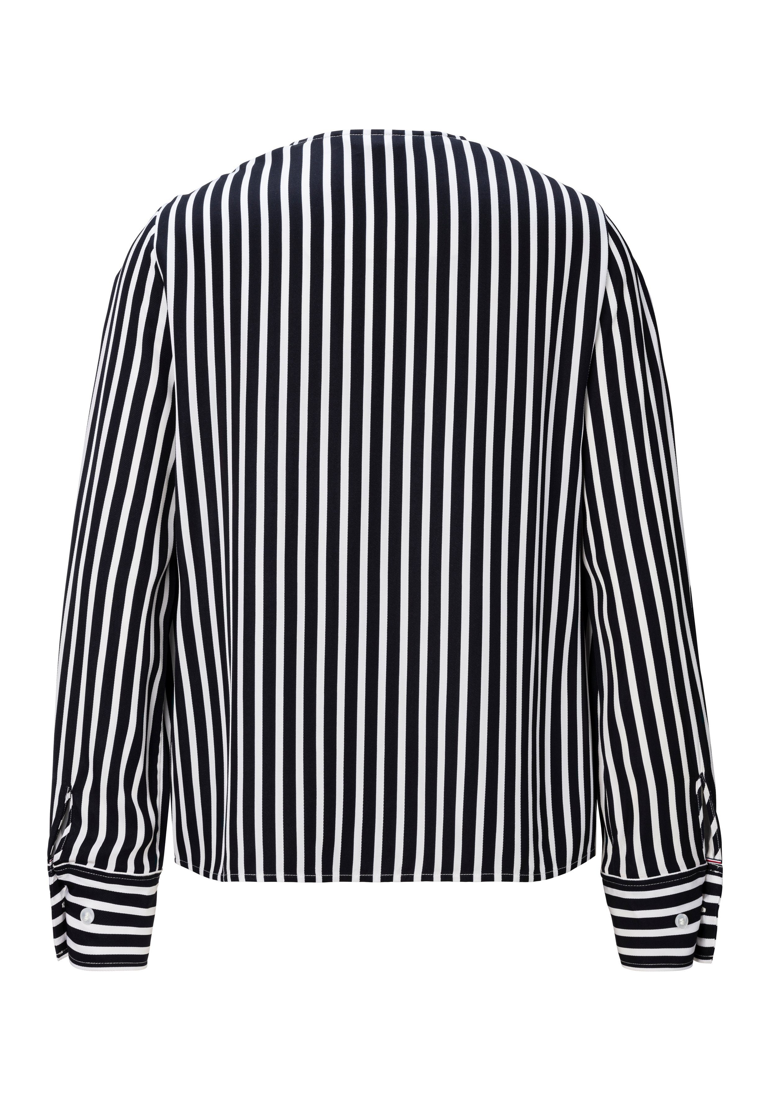 Tommy Hilfiger Blouse met lange mouwen FLUID STRIPE V-NECK LS BLOUSE