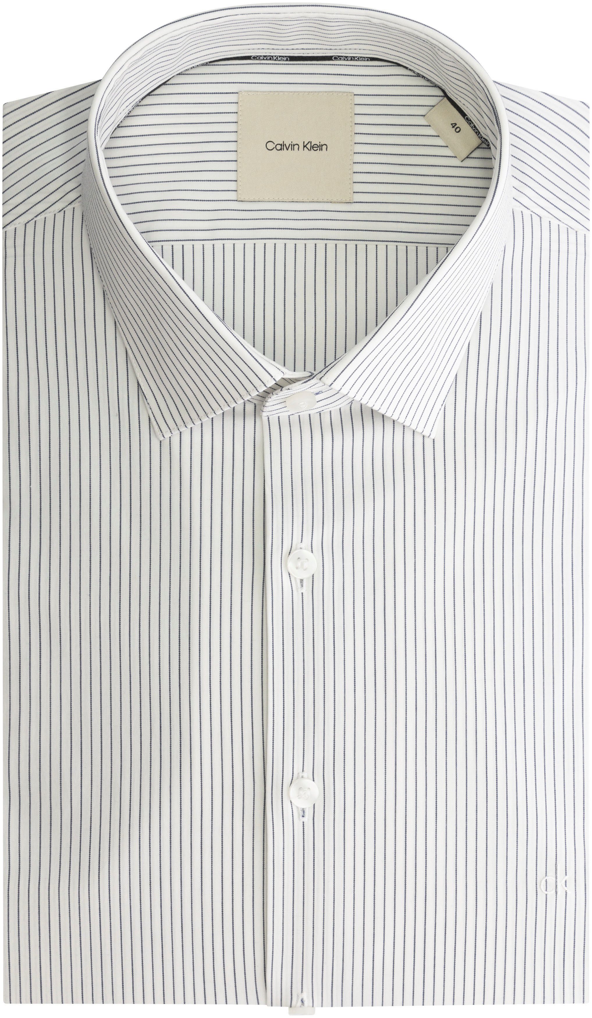 Calvin Klein Overhemd met lange mouwen POPLIN STRIPE SLIM SHIRT