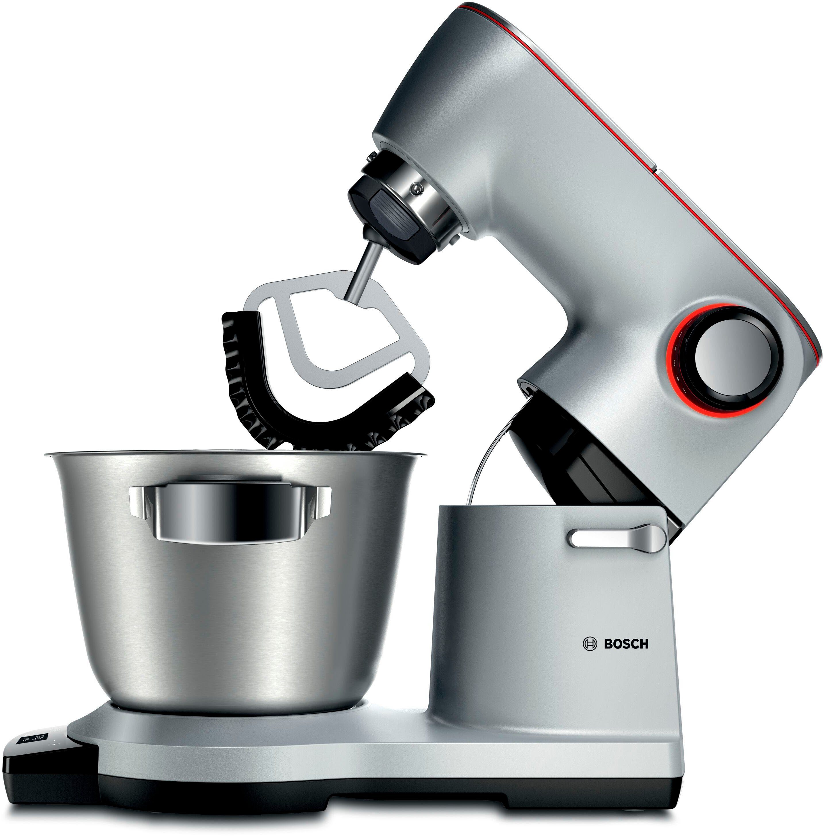 BOSCH Keukenmachine Serie 8 MUM9AX5S00, geïntegreerde weegschaal & timer, automatische programma’s, zilver