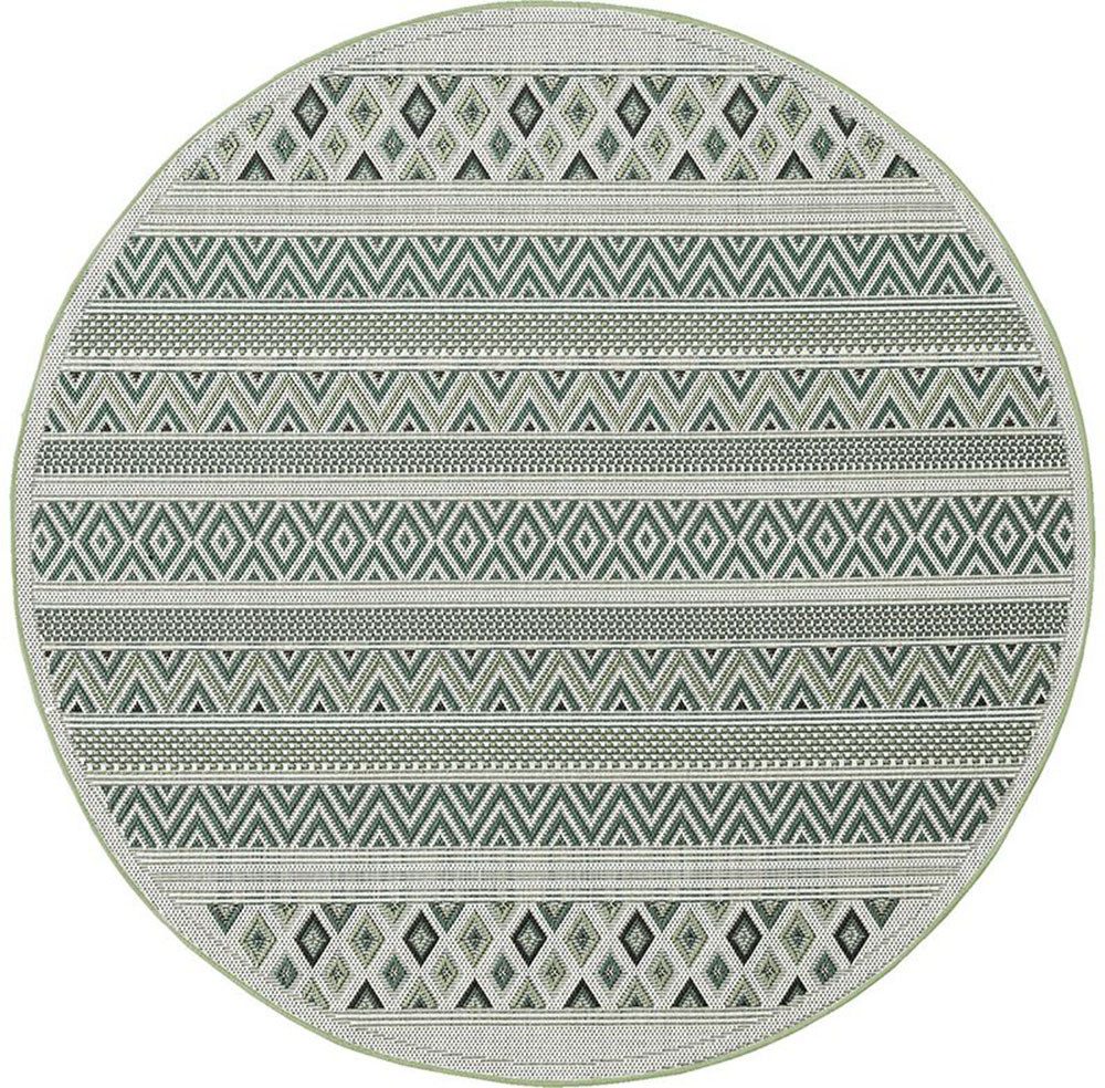 OTTO The carpet Vloerkleed Machka round moderne robuuste binnen- en buitenkleed moderne vloerkleden groen