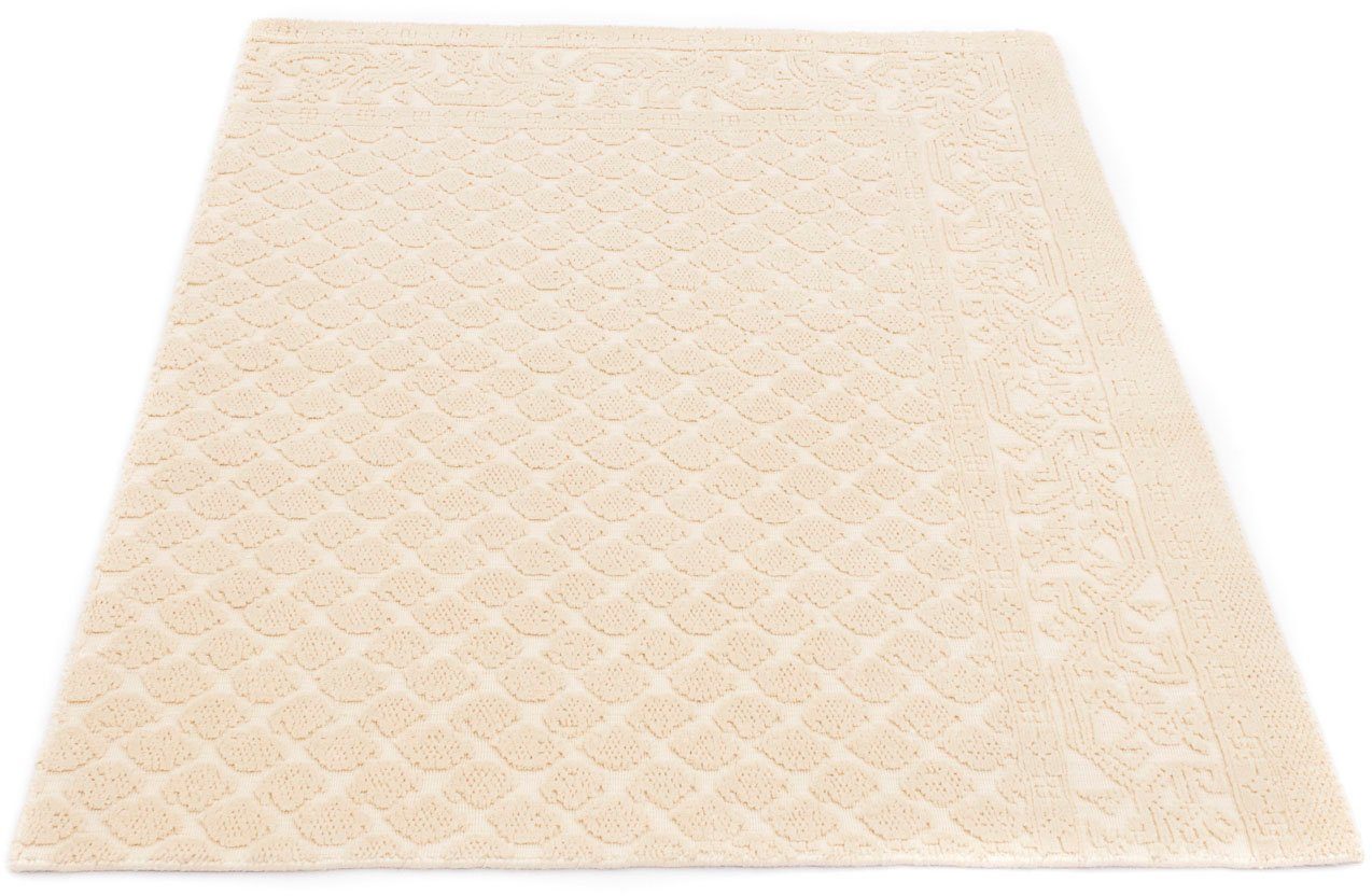 morgenland Wollen kleed Design-vloerkleed met de hand geweven beige Laagpolig