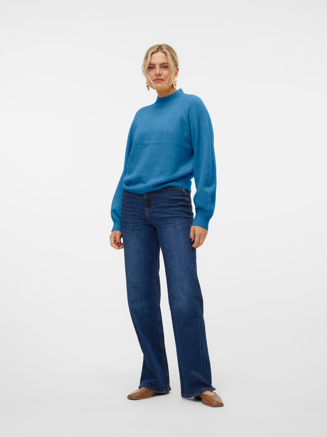 Vero Moda Gebreide trui VMLEAF LS HIGH NECK PULLOVER ENT
