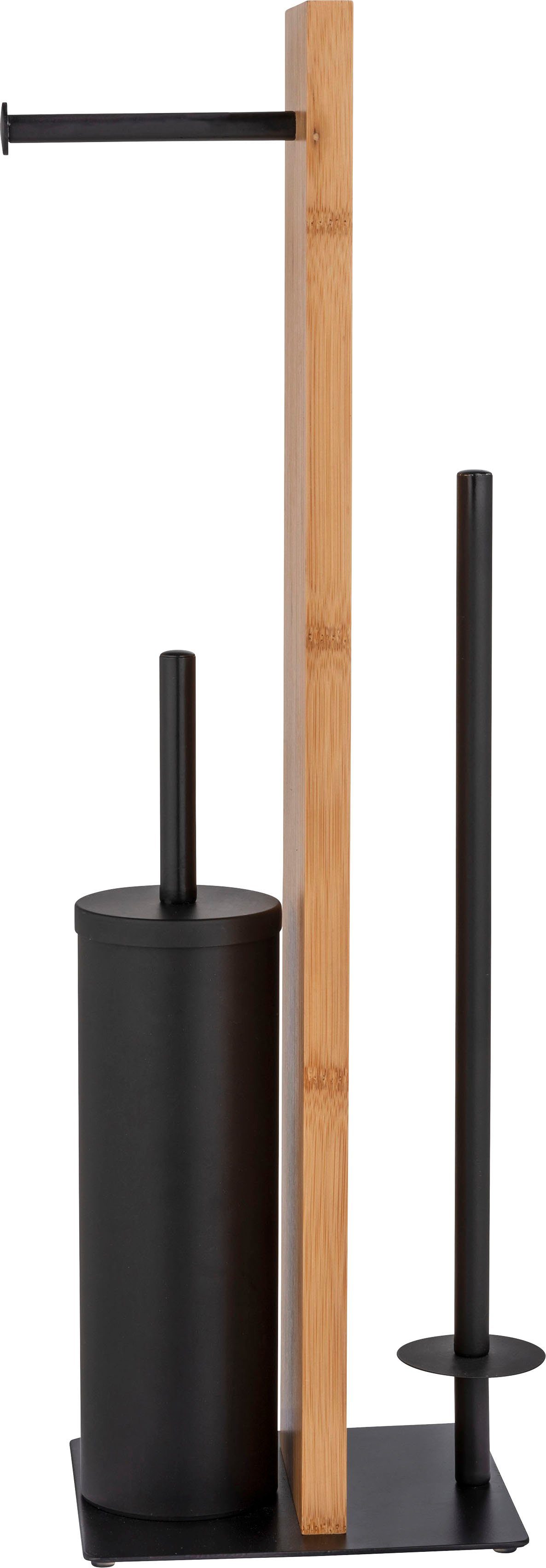 WENKO Toiletset Lesina bamboe, met silicone-borstelkop