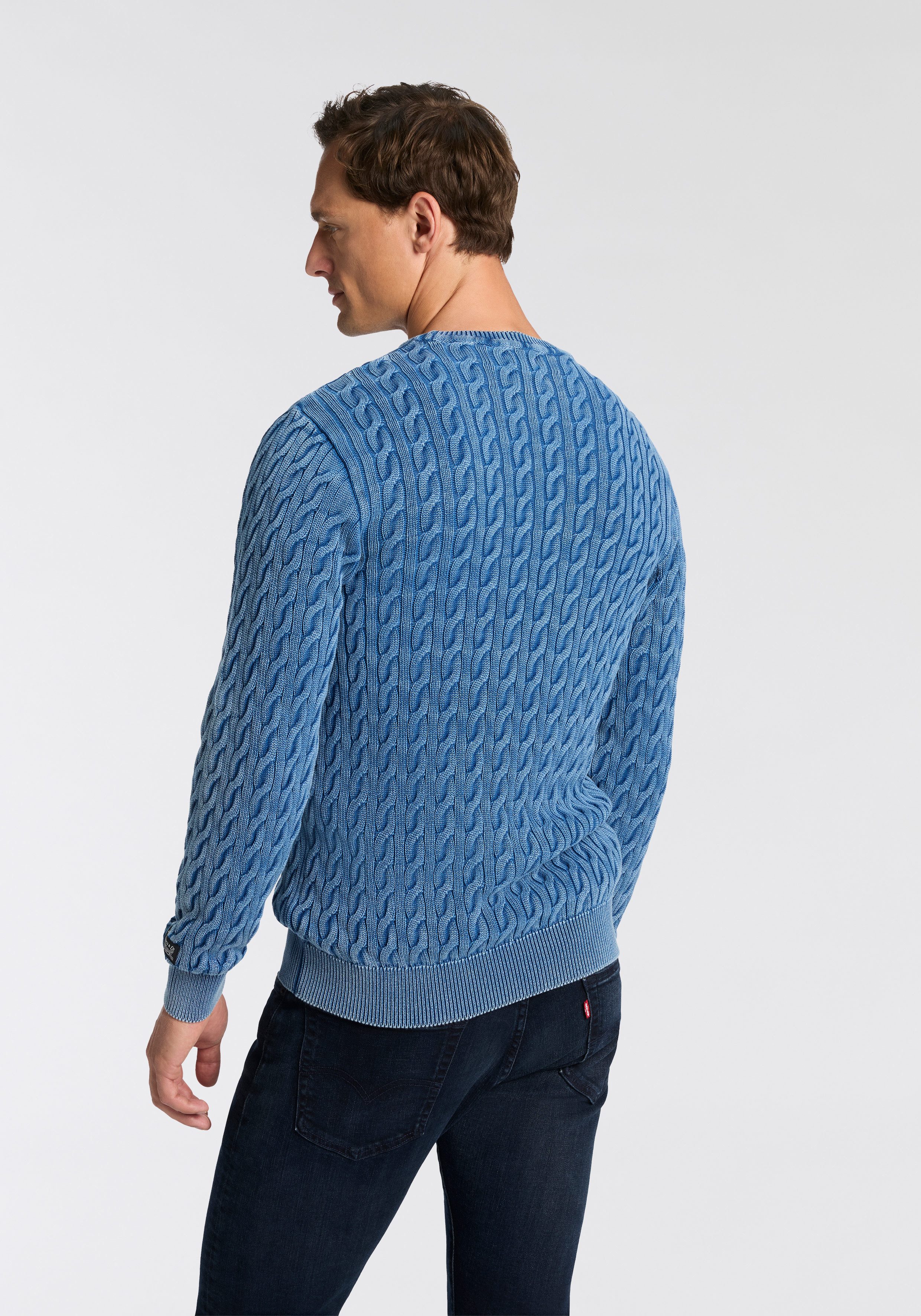 Levi's® Trui met ronde hals LV PRESIDIO met kabelpatroon