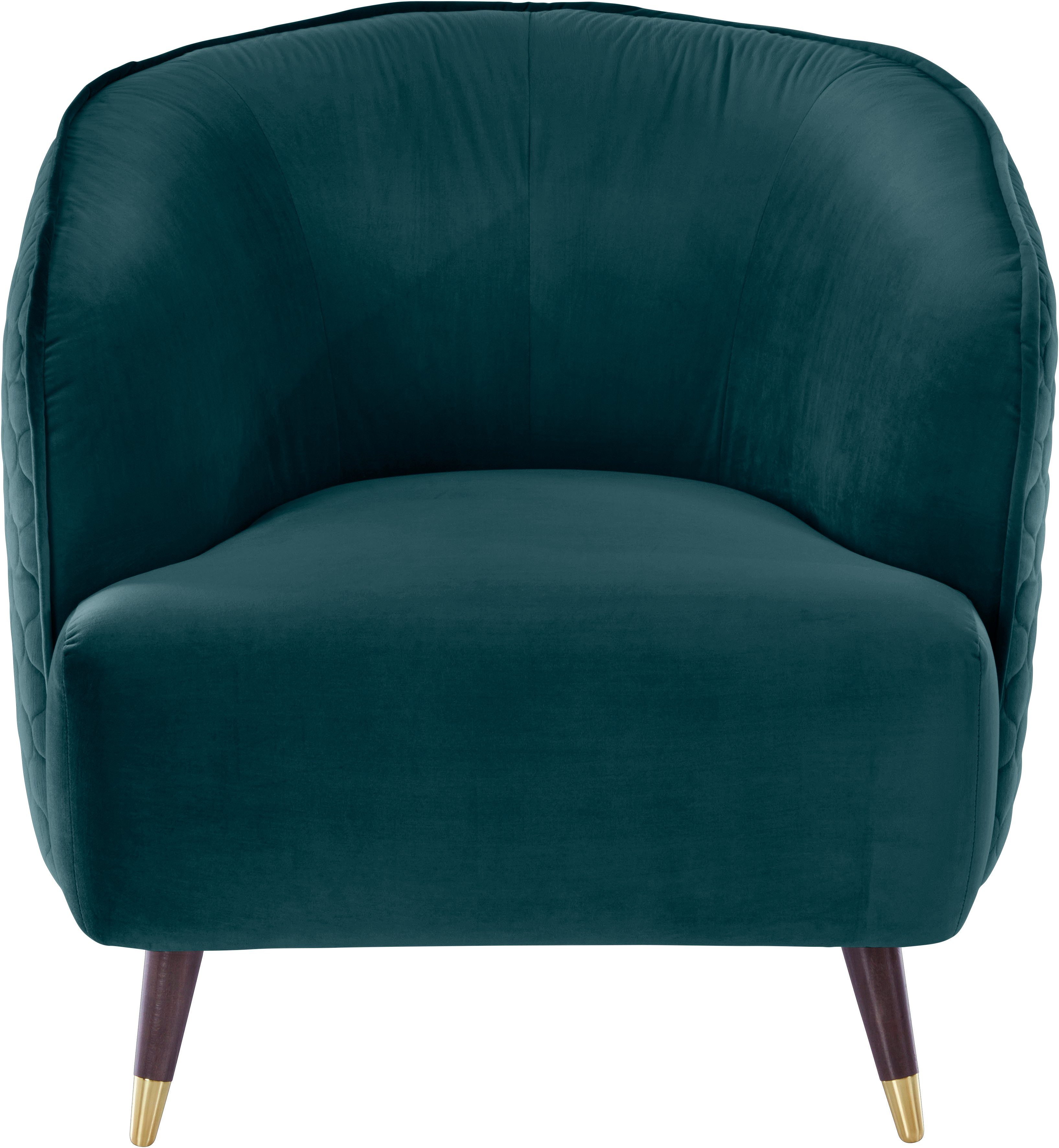 Guido Maria Kretschmer Home&Living Fauteuil Oradea cocktailstoel met elegante stiksels op achterzijde van de rugleuning