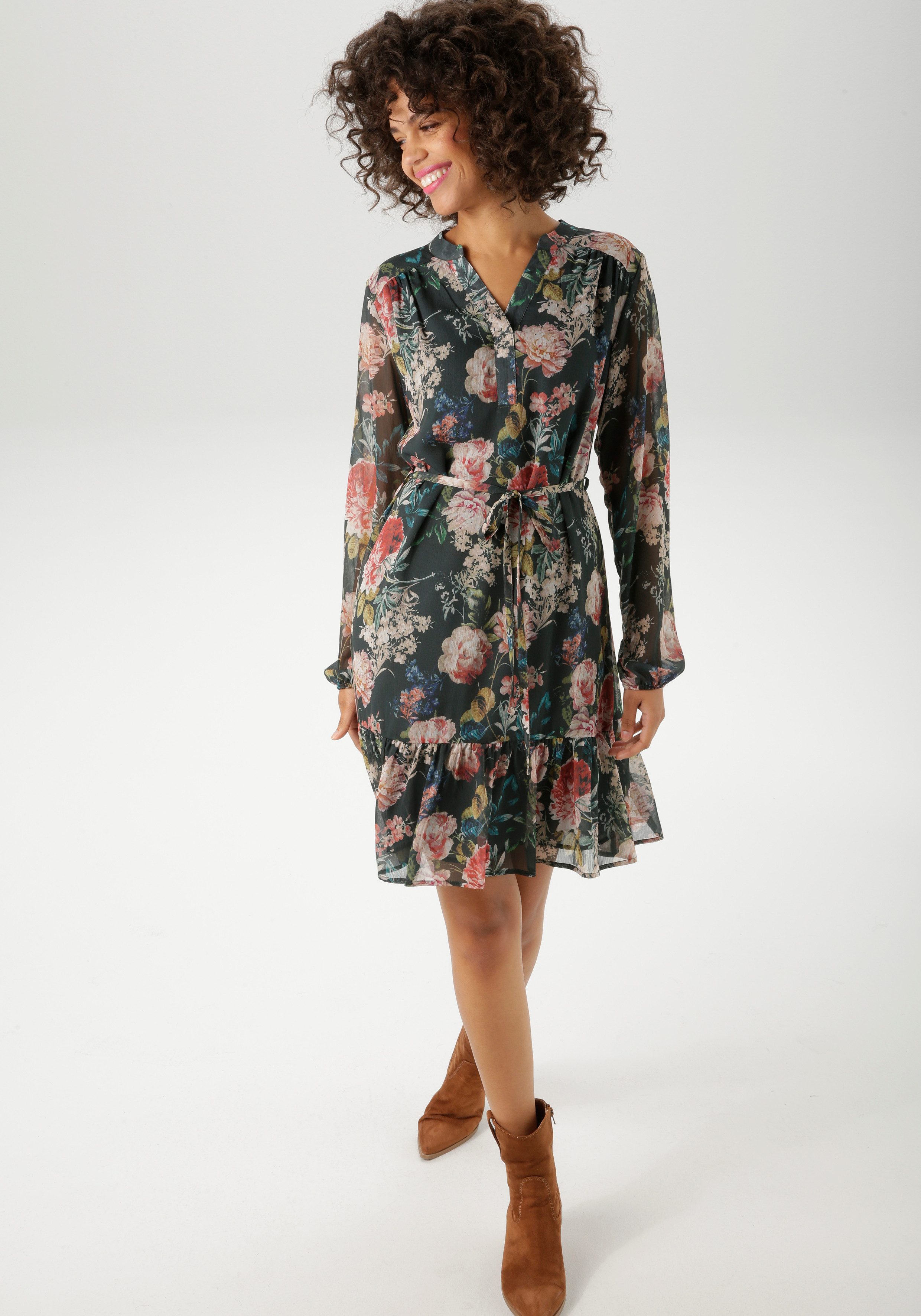 Aniston CASUAL Tuniekjurk (Met een afneembare bindstrik)
