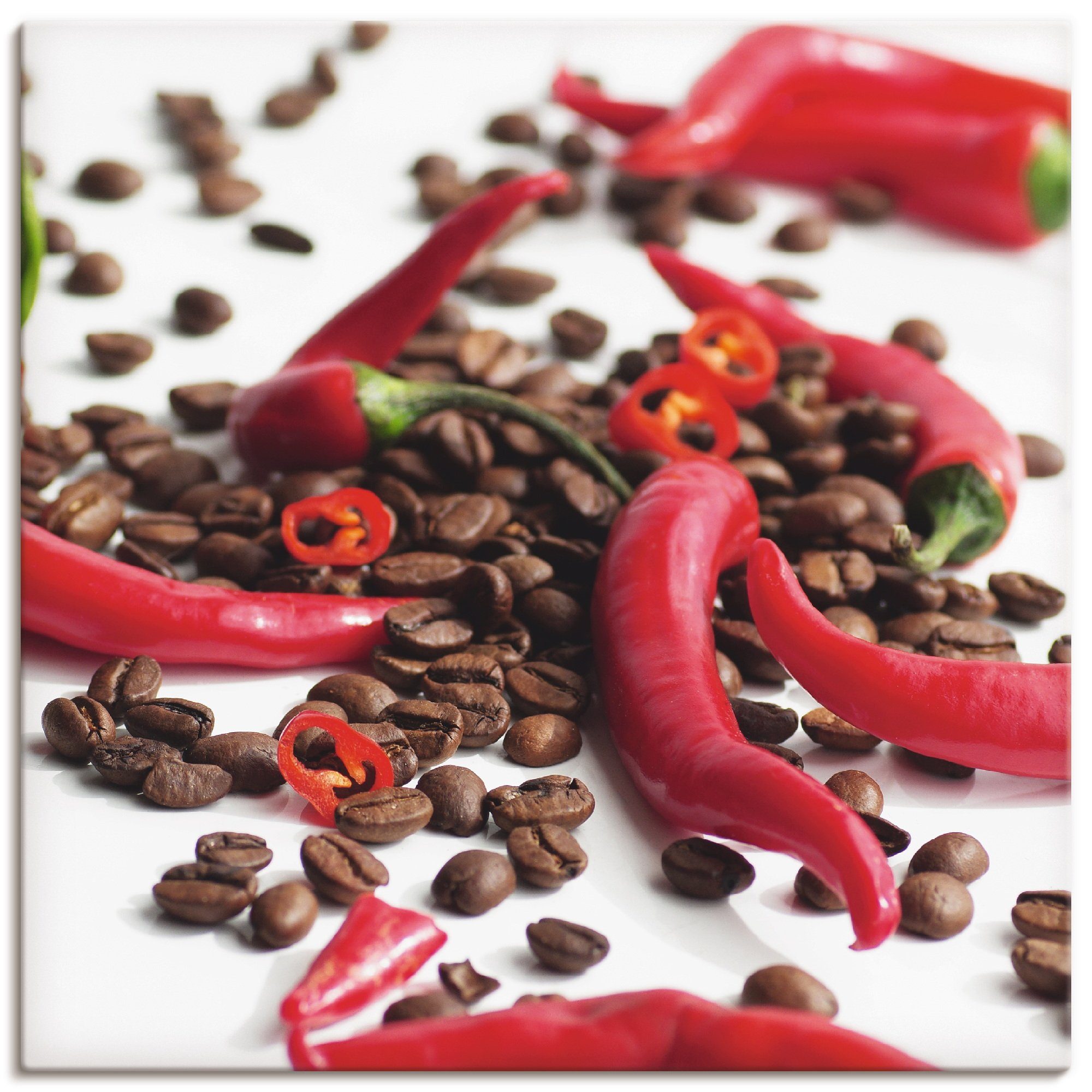 Artland artprint Frische Chili auf Kaffee