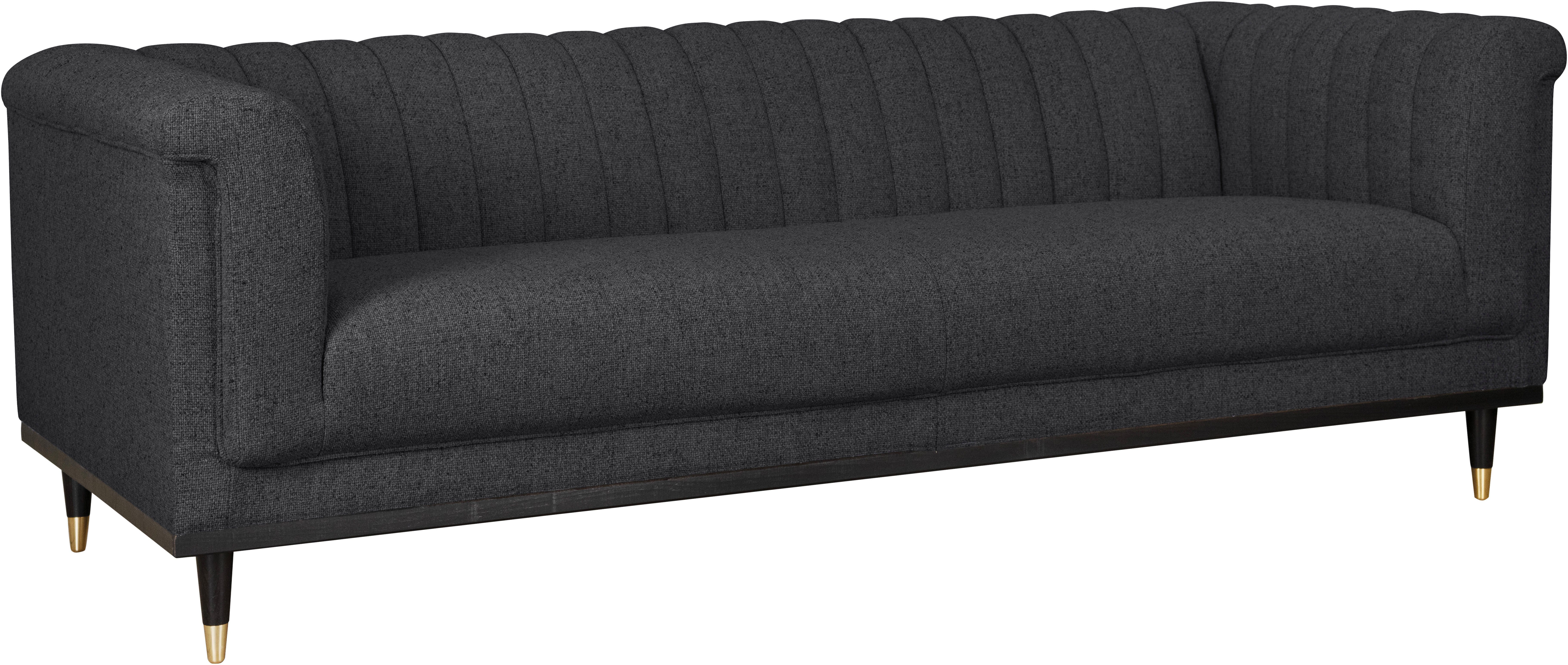 Guido Maria Kretschmer Home&Living 3-zitsbank Chamby met houten rand onder en stiksels bij de leuning