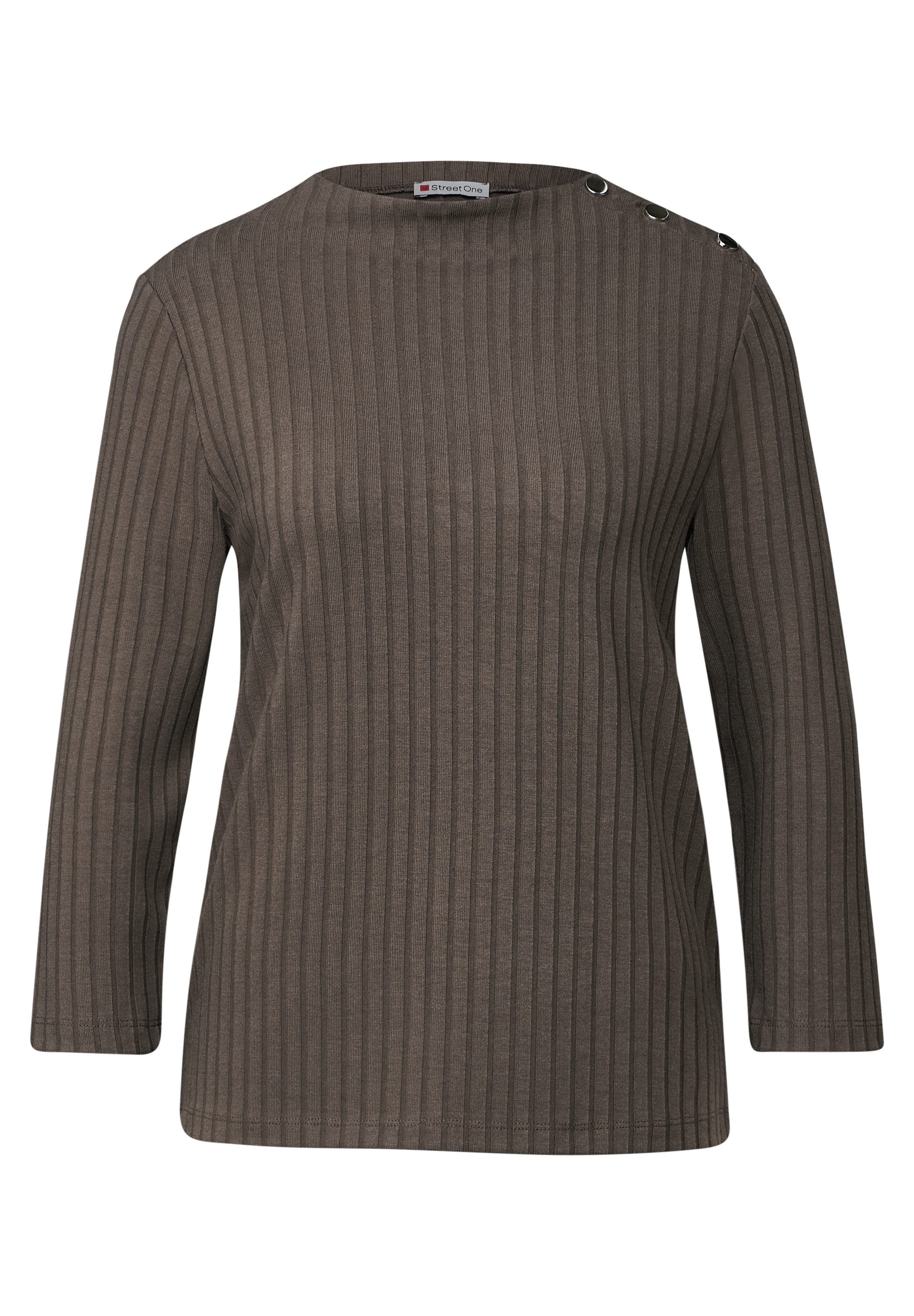 STREET ONE Shirt met 3/4 mouwen met knopen op de schouder