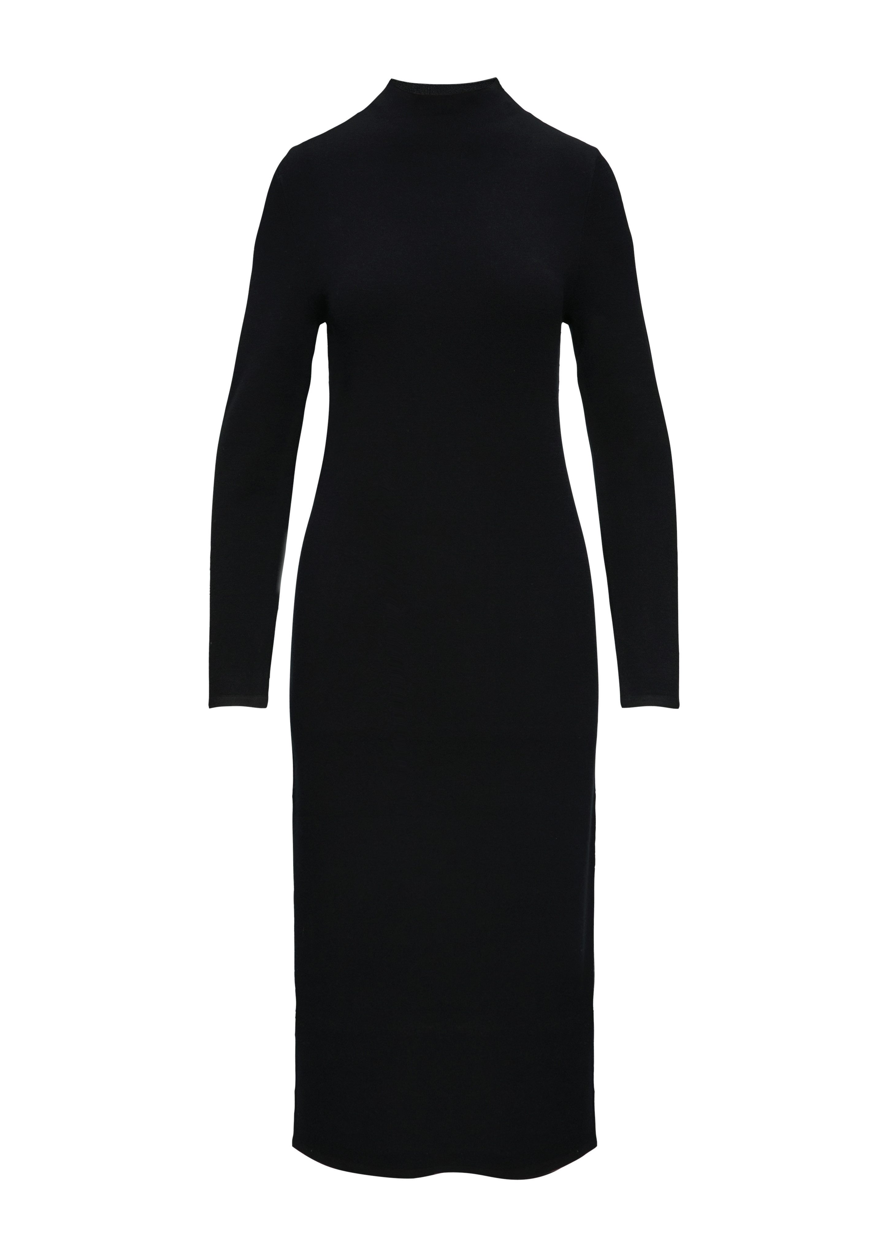 s.Oliver BLACK LABEL Gebreide jurk 3 4 lang met staande kraag