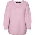 vero moda lange trui vmjulie 7-8 v-neck blouse roze