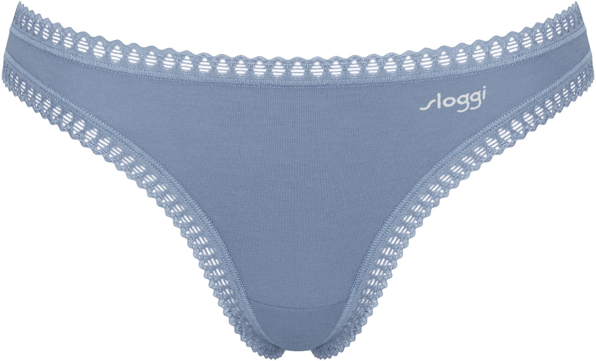 Sloggi String GO Crush met kantdetails, effen, gemustereerd (Set van 3)