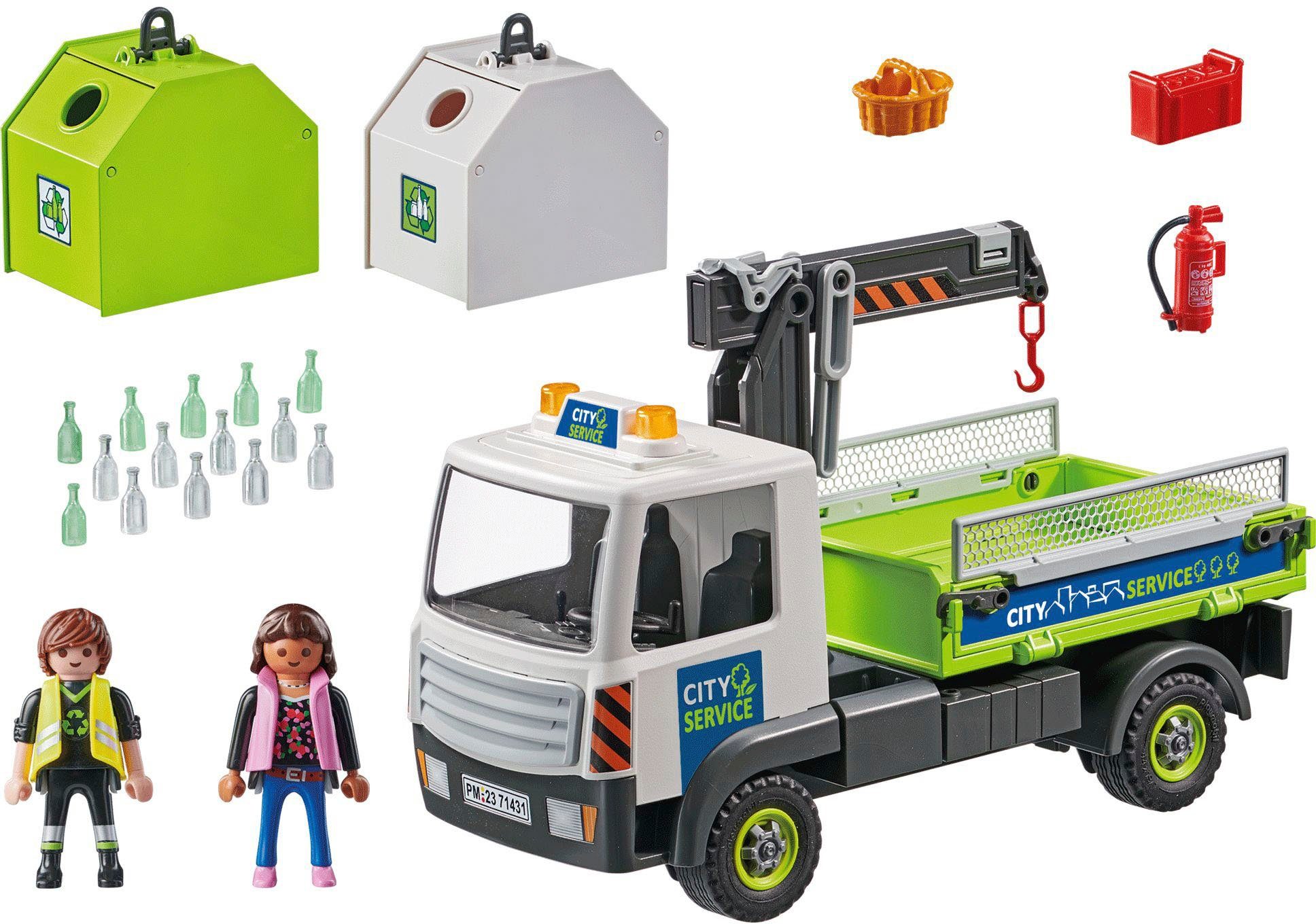 Playmobil® Constructie-speelset Oud glas vrachtwagen met container (71431), My Action Heroes (62-delig)