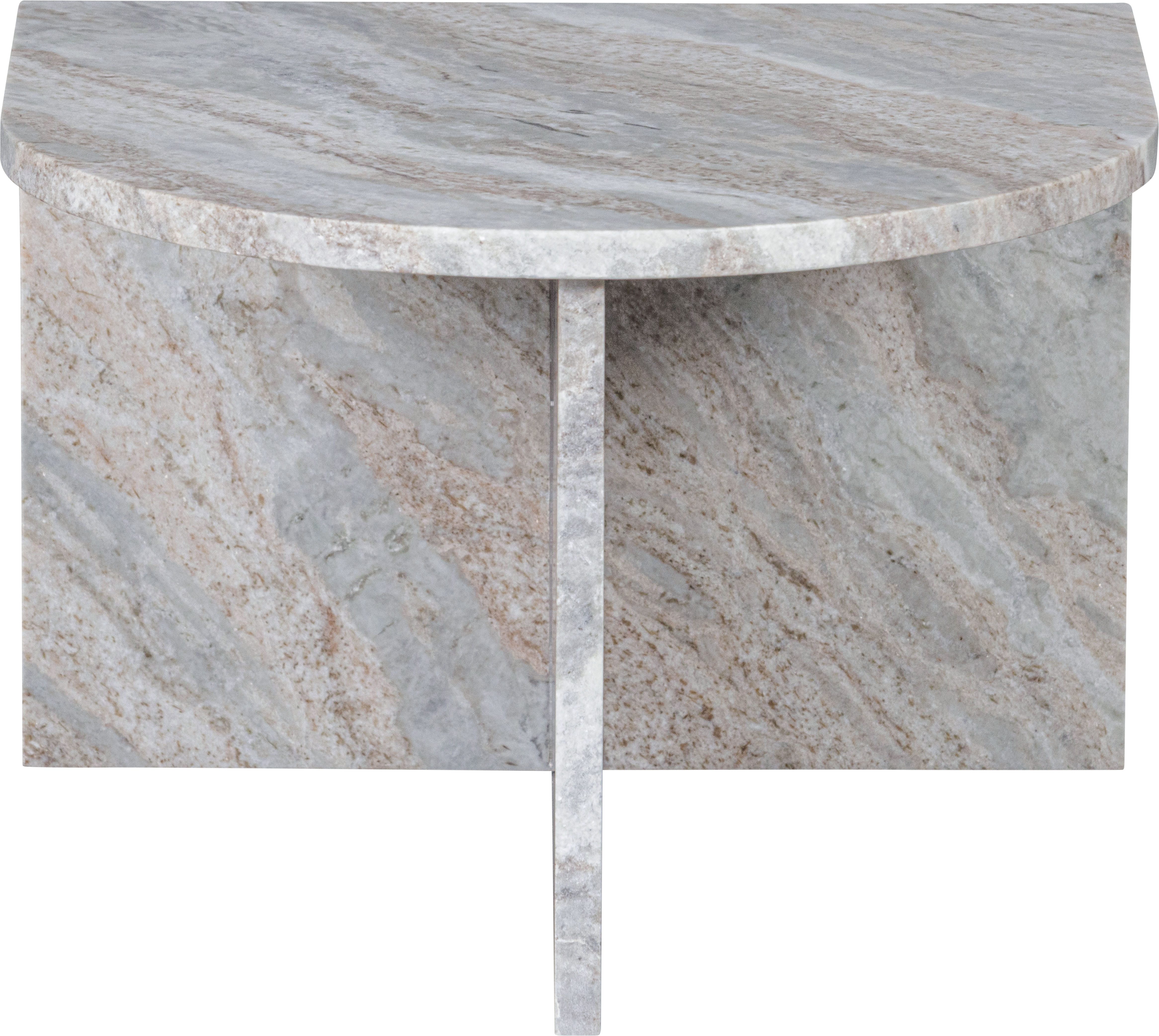WOOOD Salontafel Xhail met een royale tafelblad, van marmer, h 35 cm x b 50 cm