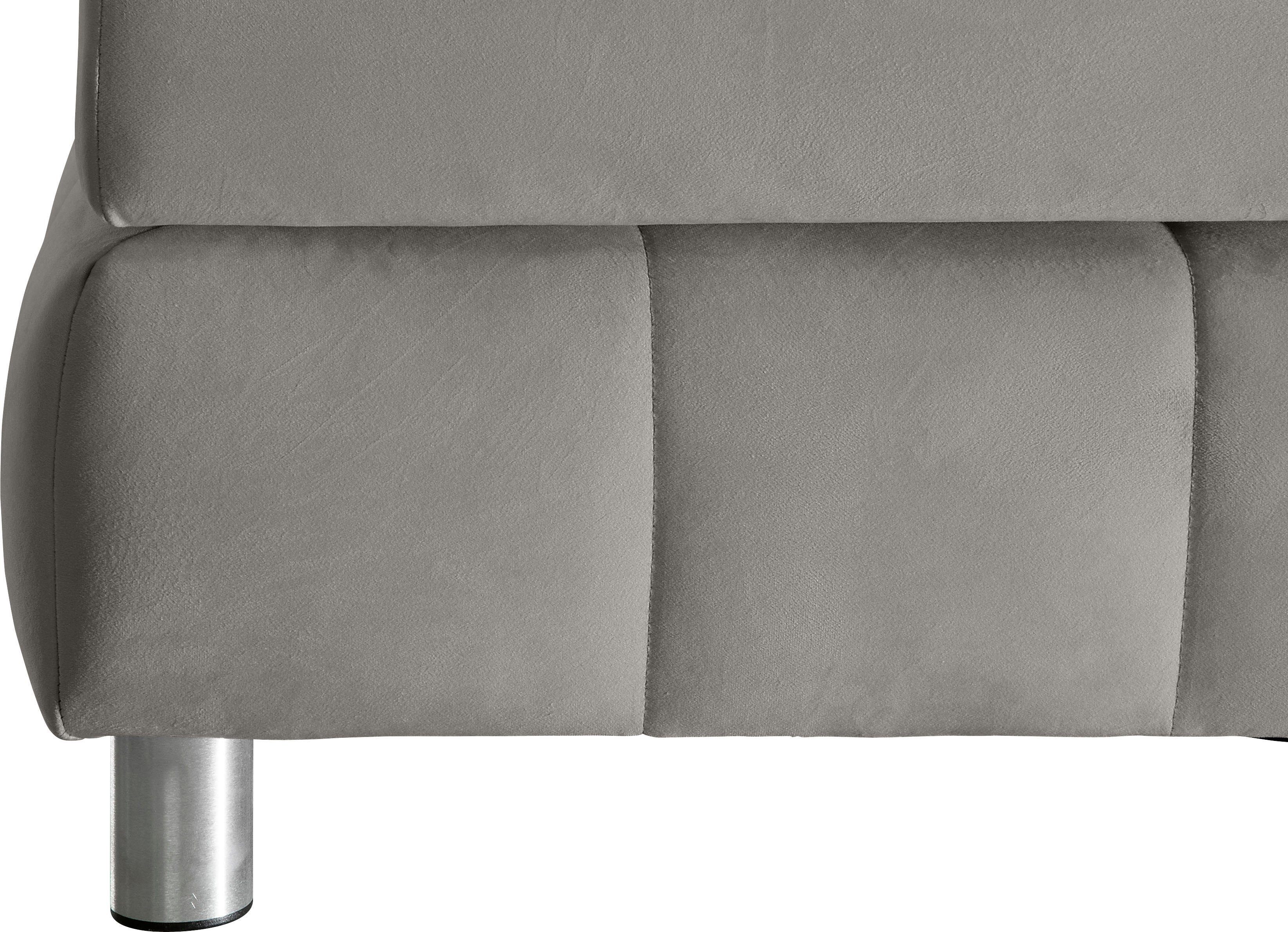 andas Boxspring Salo XXL in fluwelige look of structuurstof, 6 breedten in extra lang 220 cm, 4 hardheden