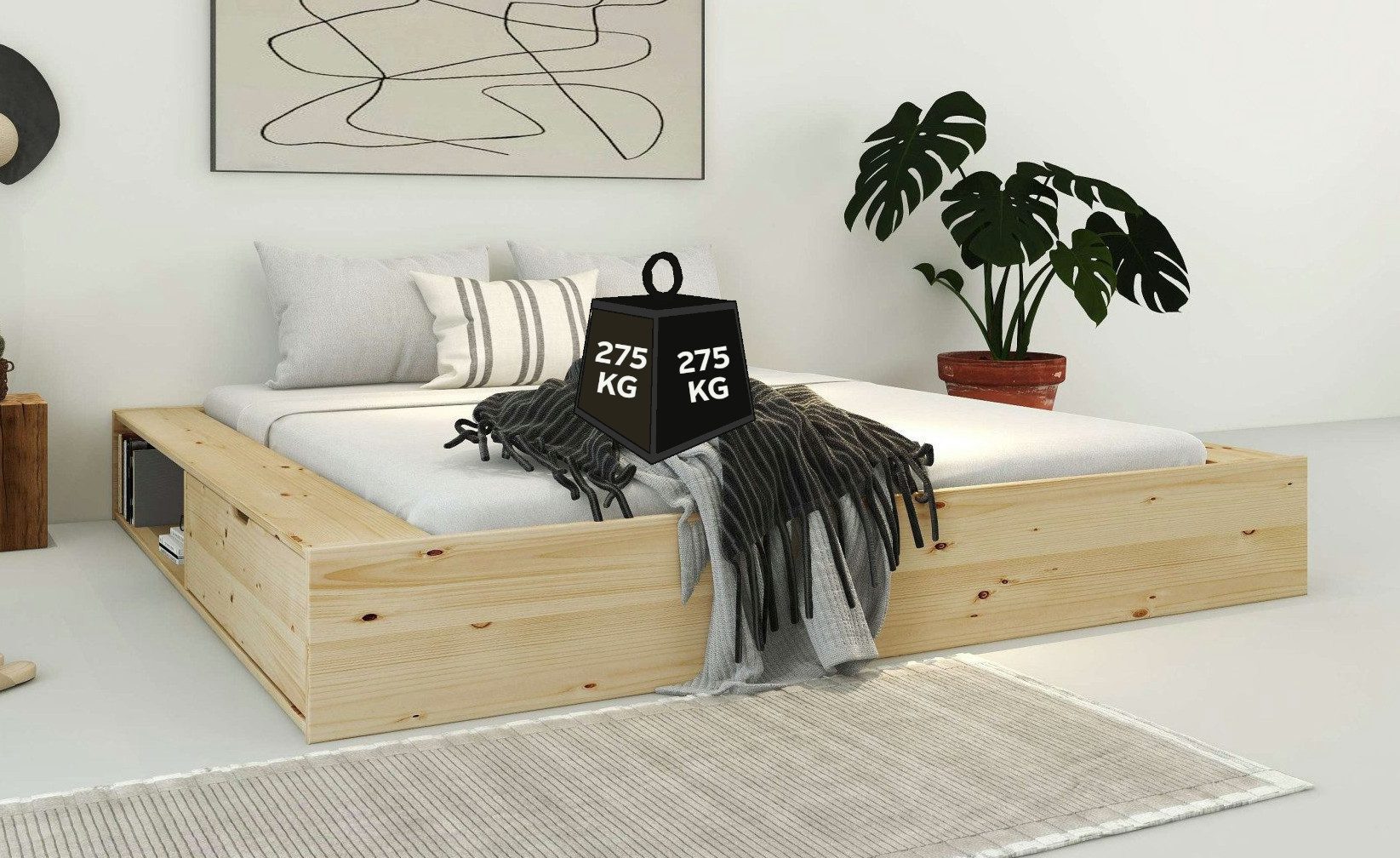 Home affaire Massief houten ledikant Erno, OTTO's Choice, opbergbed, futonbed, 275KG belastbaar