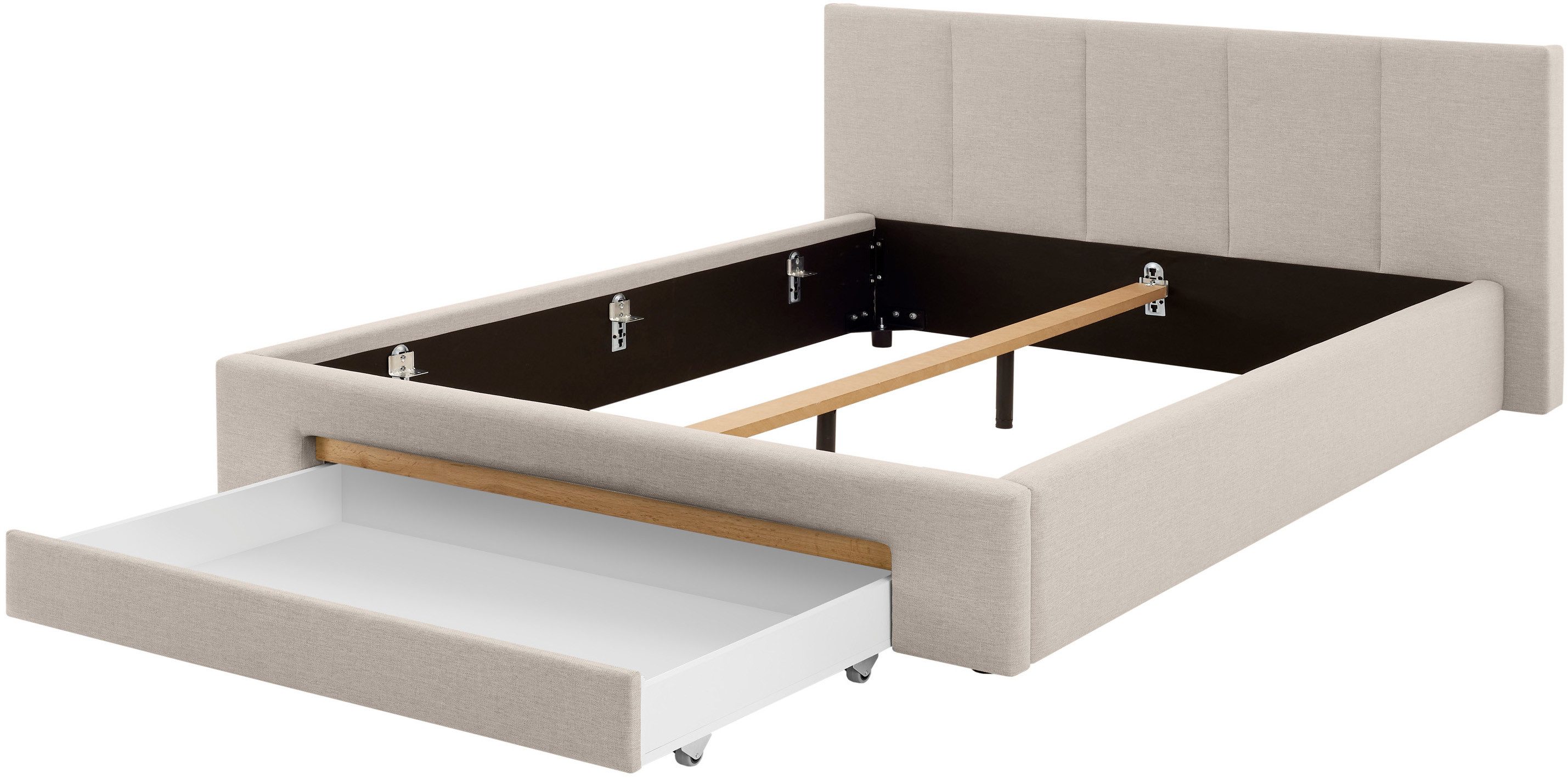 INOSIGN Gestoffeerd bed CiTY/GiRON, bedframe met bedlade, gestoffeerd opbergbed met hondenbed of opberglade, bekleding van corduroy of linnenlook