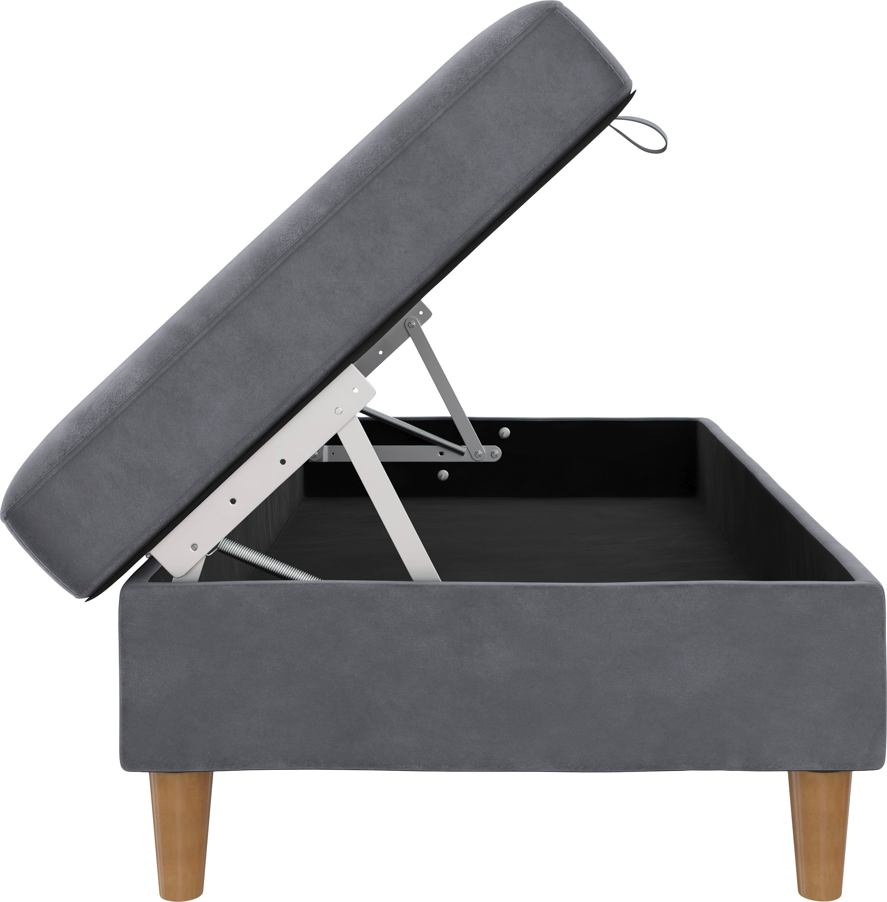 Dorel Home Hocker met bergruimte Lilly met bergruimte, vrij in ruimte plaatsbaar, zithoogte 43 cm (1 stuk)
