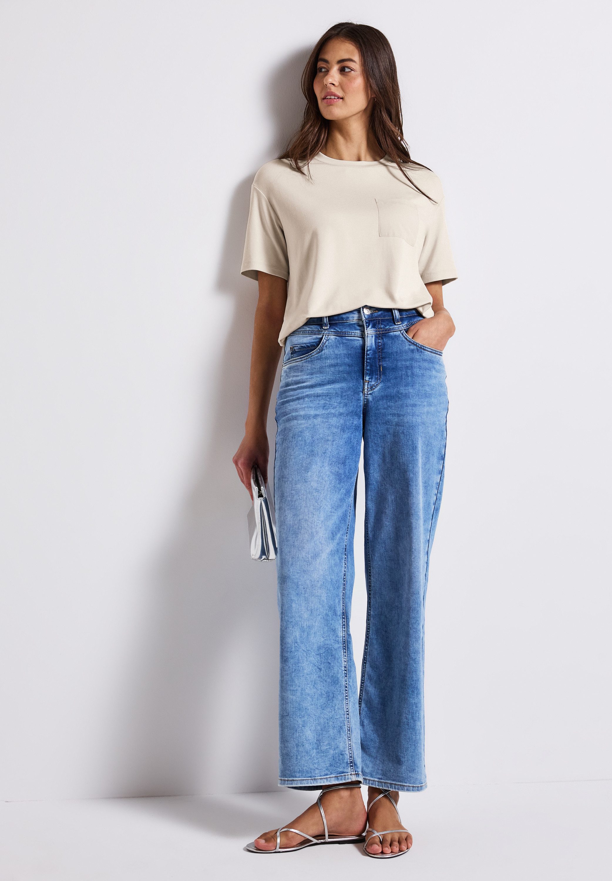 STREET ONE T-shirt met borstzak
