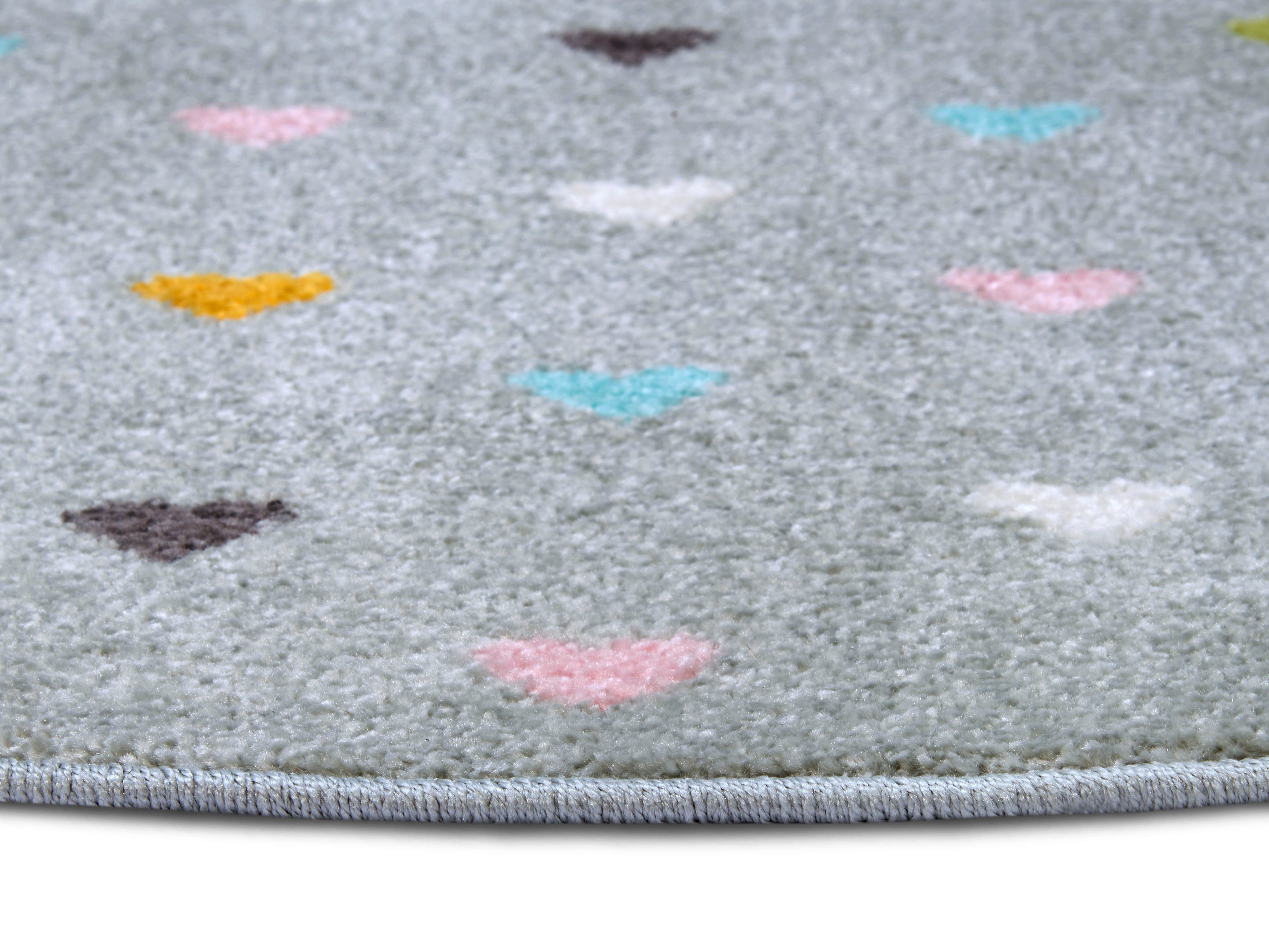 HANSE Home Kindervloerkleed Adventures Little Hearts Speeltapijt, stevig, kinderkamer, kortpolig, speelondergrond