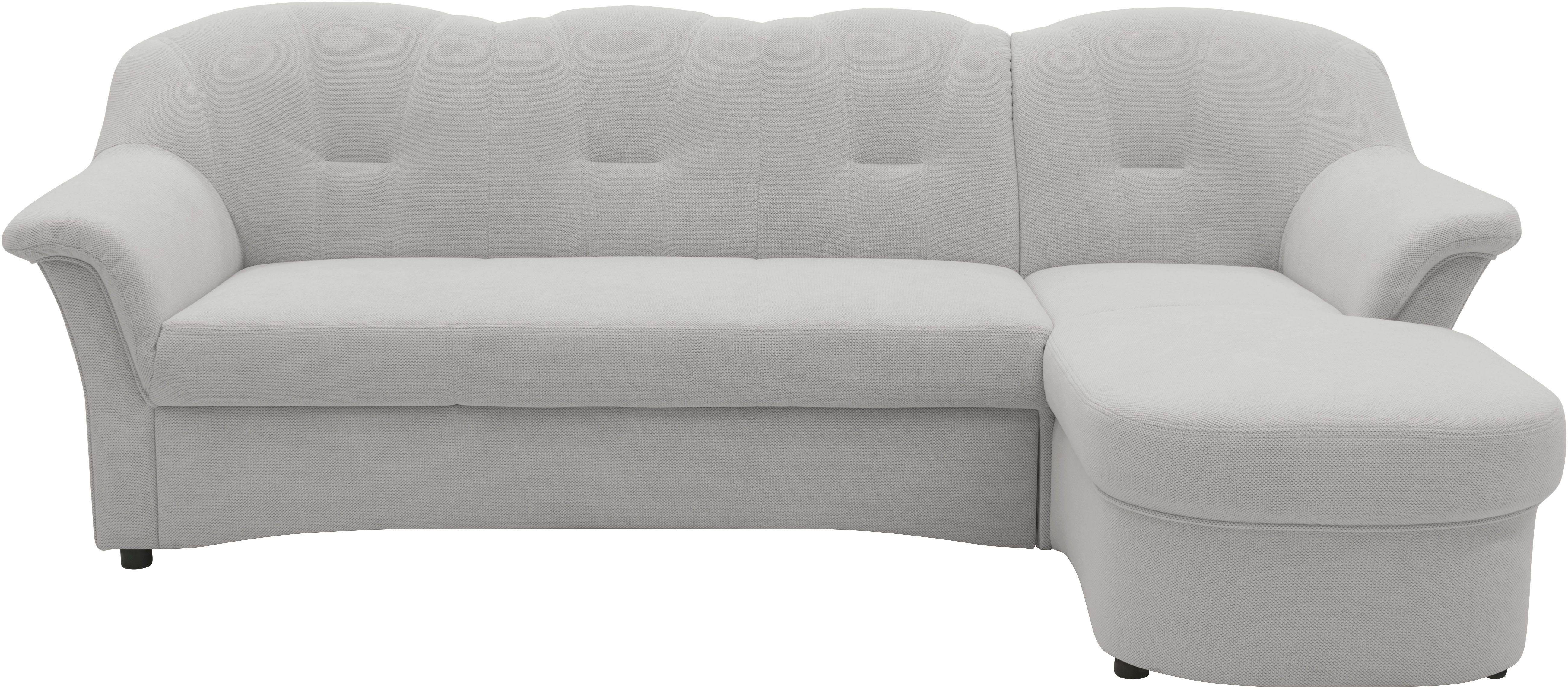 DOMO collection Hoekbank Flores slaapbank, B/D/H: 233/142/86 cm, L-vorm naar keuze met slaapfunctie, naar keuze met binnenvering, ook in leer