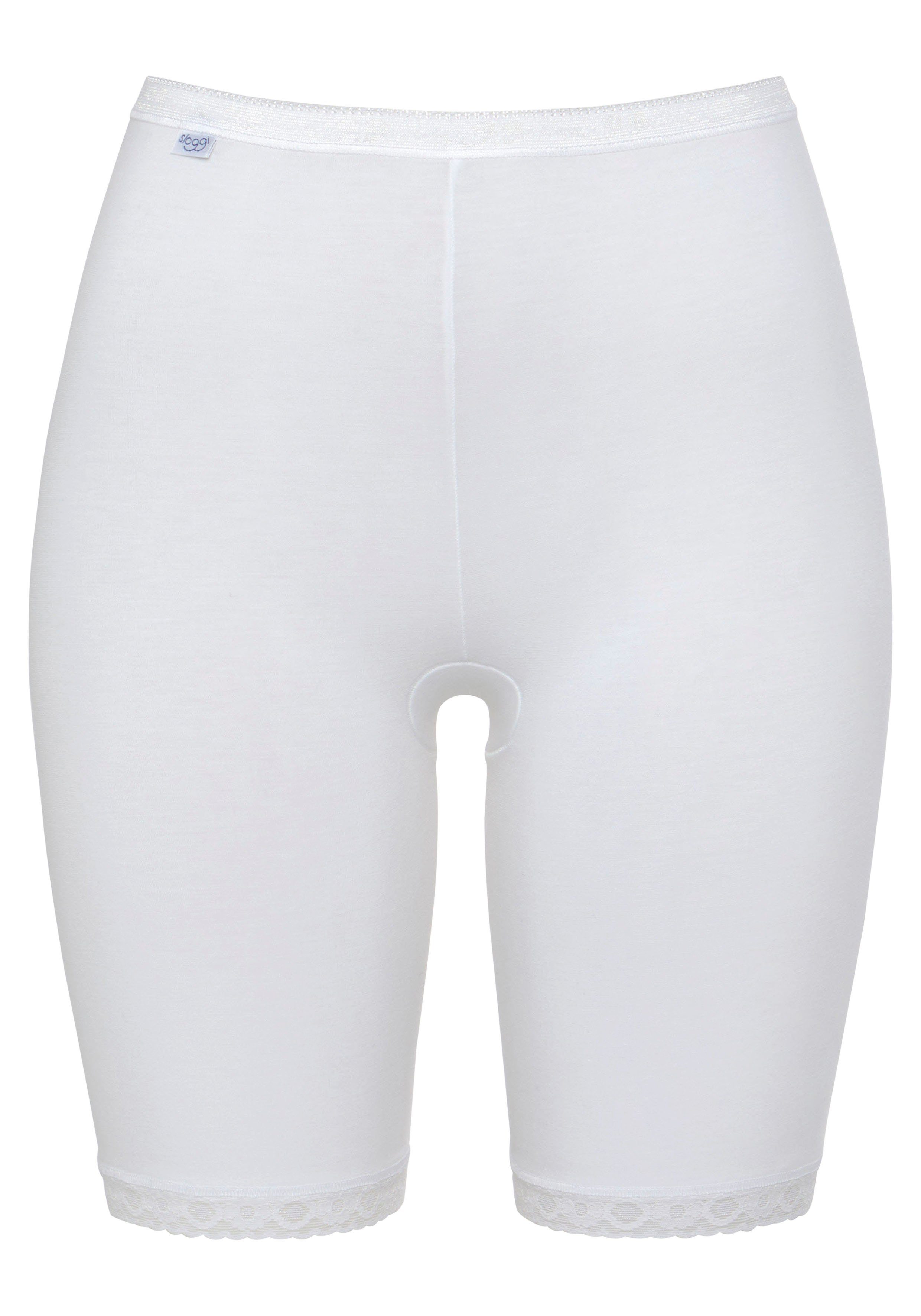 Sloggi Lange onderbroek Basic+ Long 2P Lange broek met kantafwerking (2 stuks, Set van 2)