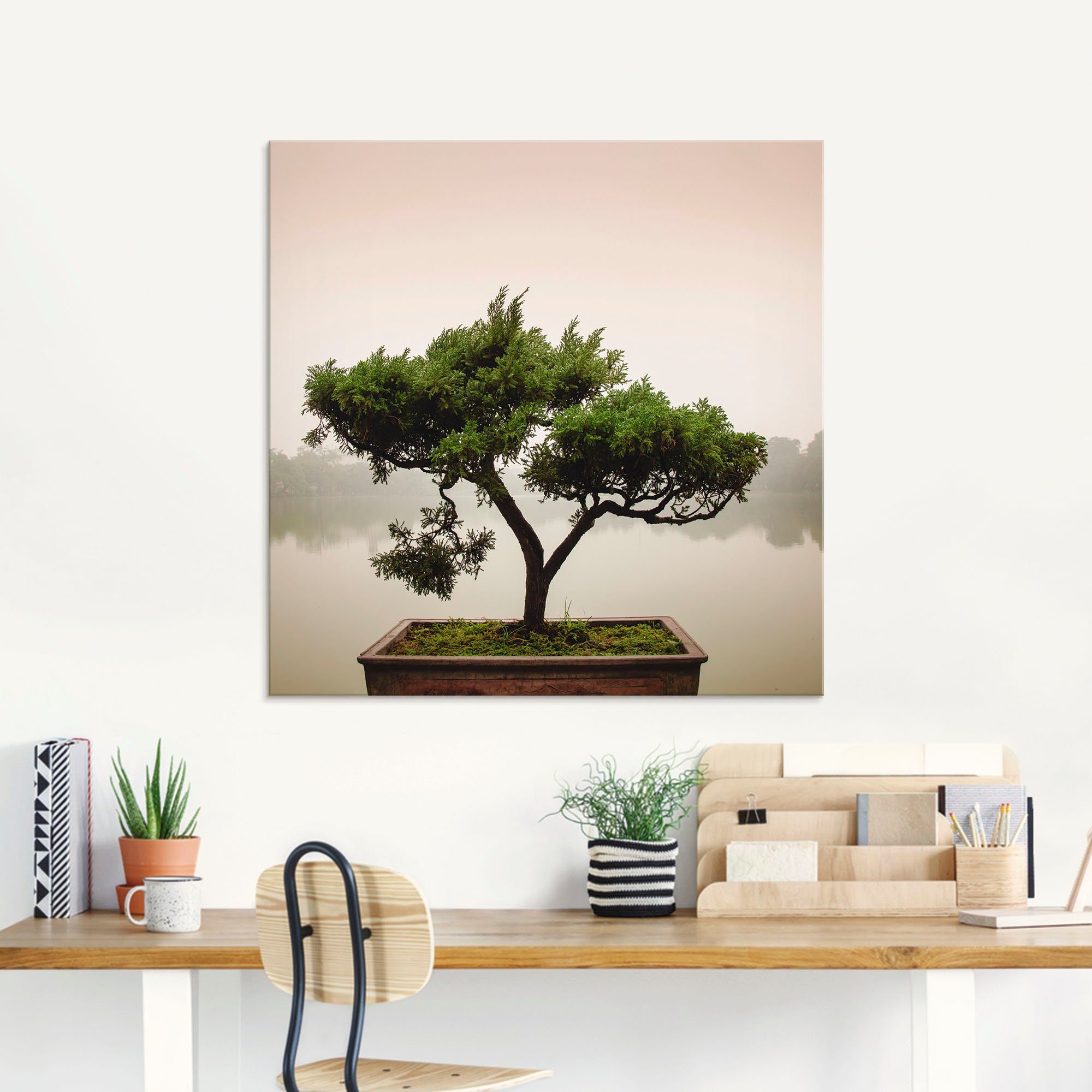 Artland Print op glas Chinese bonsaiboom in verschillende maten