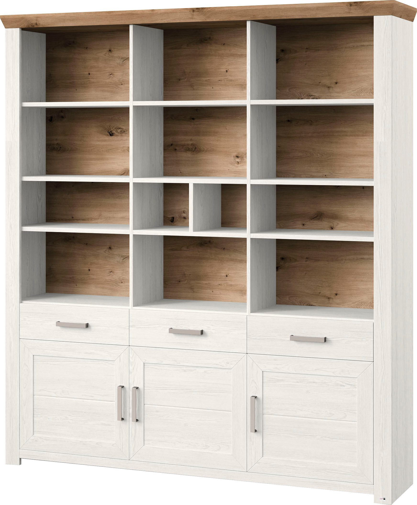 set one by Musterring Ordnerrek York open ontwerp, optioneel met verlichting, 3 kleuren, breedte 184 cm