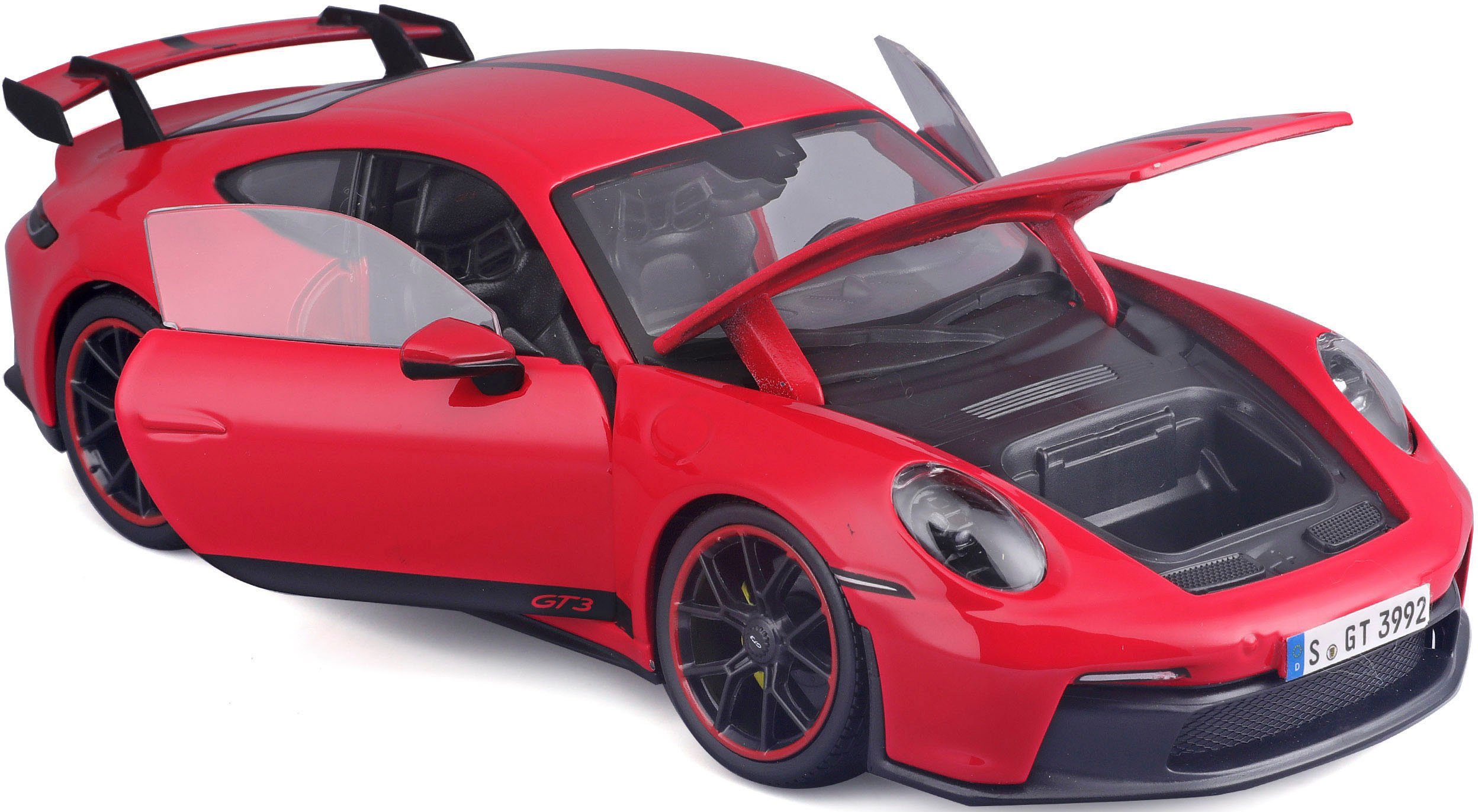 Maisto® Auto op schaal Porsche 911 GT3, '23, rood met strepen