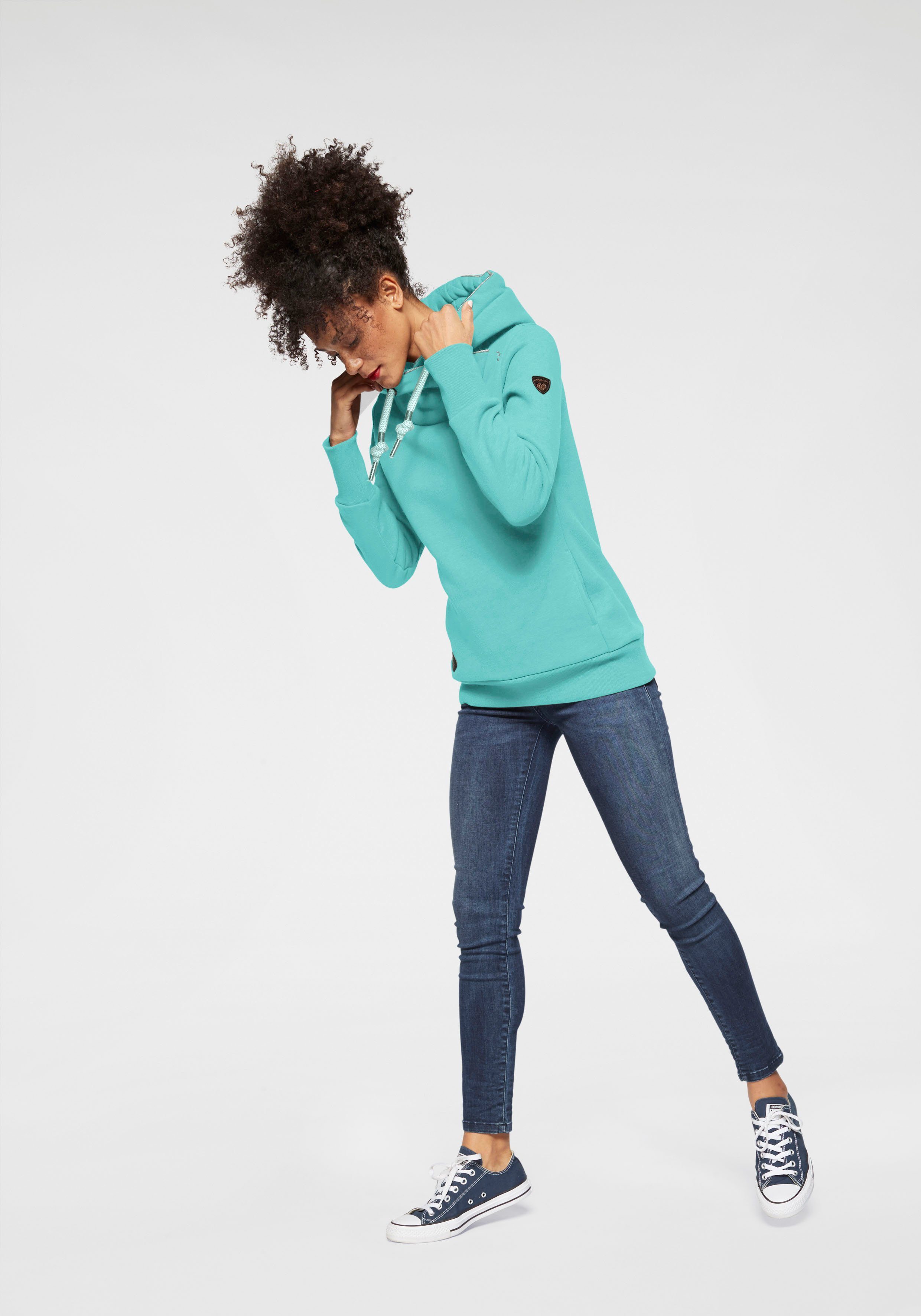 Ragwear Hoodie GRIPYBUTTON Sweater met rustieke koordaccenten