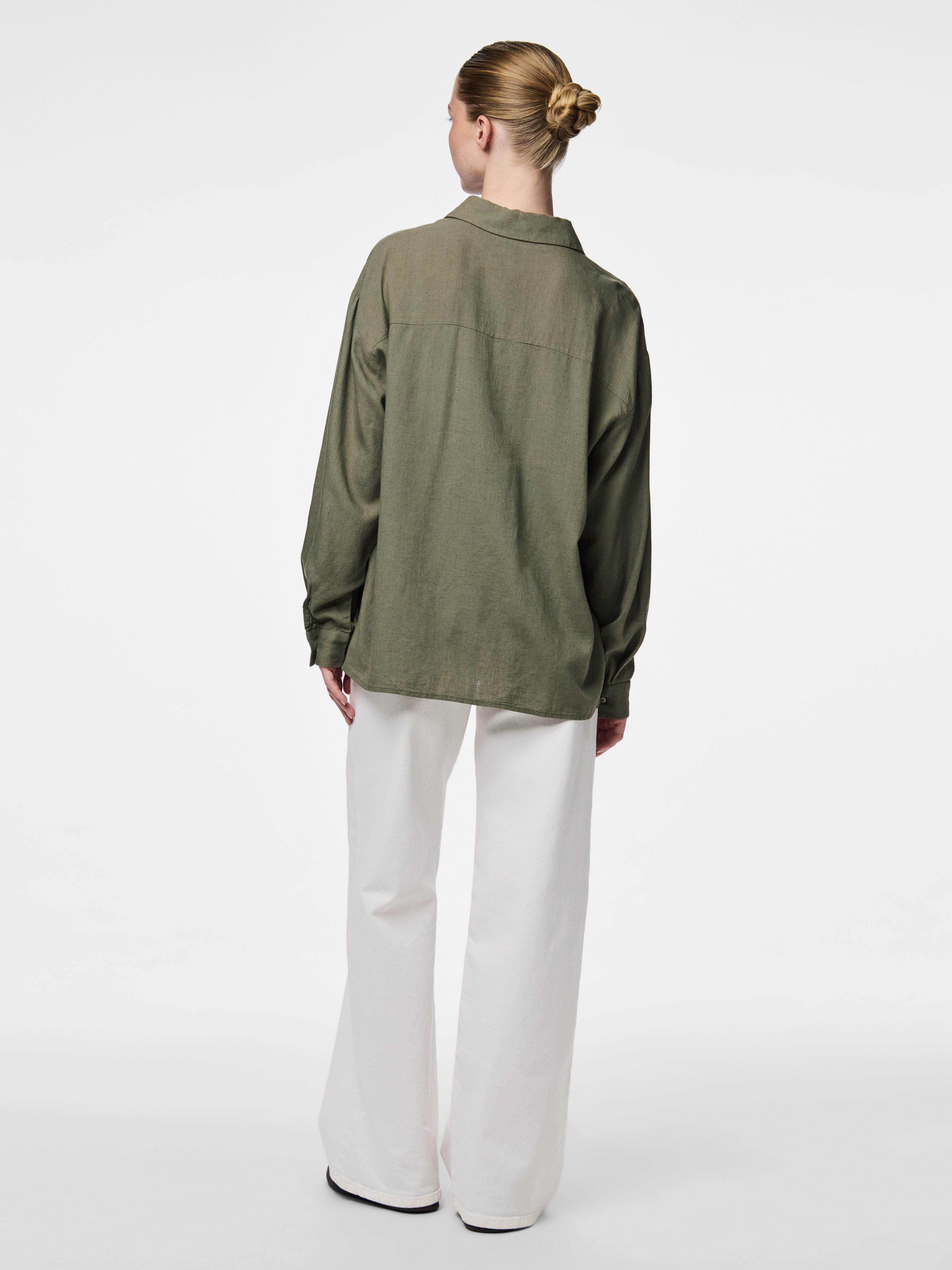 pieces Overhemdblouse PCPIA LS LOOSE SHIRT WVN NOOS