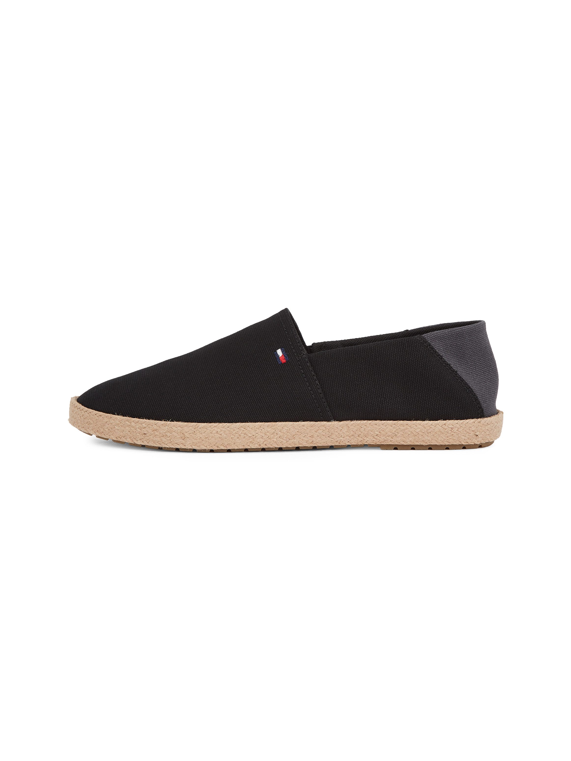 Tommy Hilfiger Instappers HILFIGER ESPADRILLE CORE TEXTILE , instapschoen, espadrilles, zomerschoen, contrastaccent op de hiel