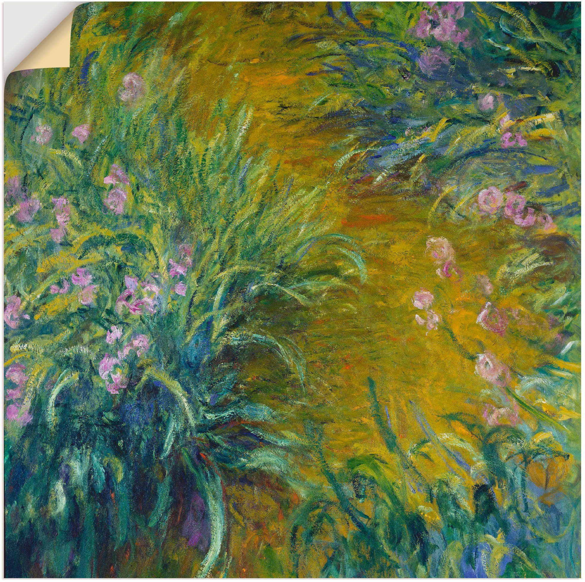 Artland Artprint Iris in de tuin. in vele afmetingen & productsoorten -artprint op linnen, poster, muursticker / wandfolie ook geschikt voor de badkamer (1 stuk)