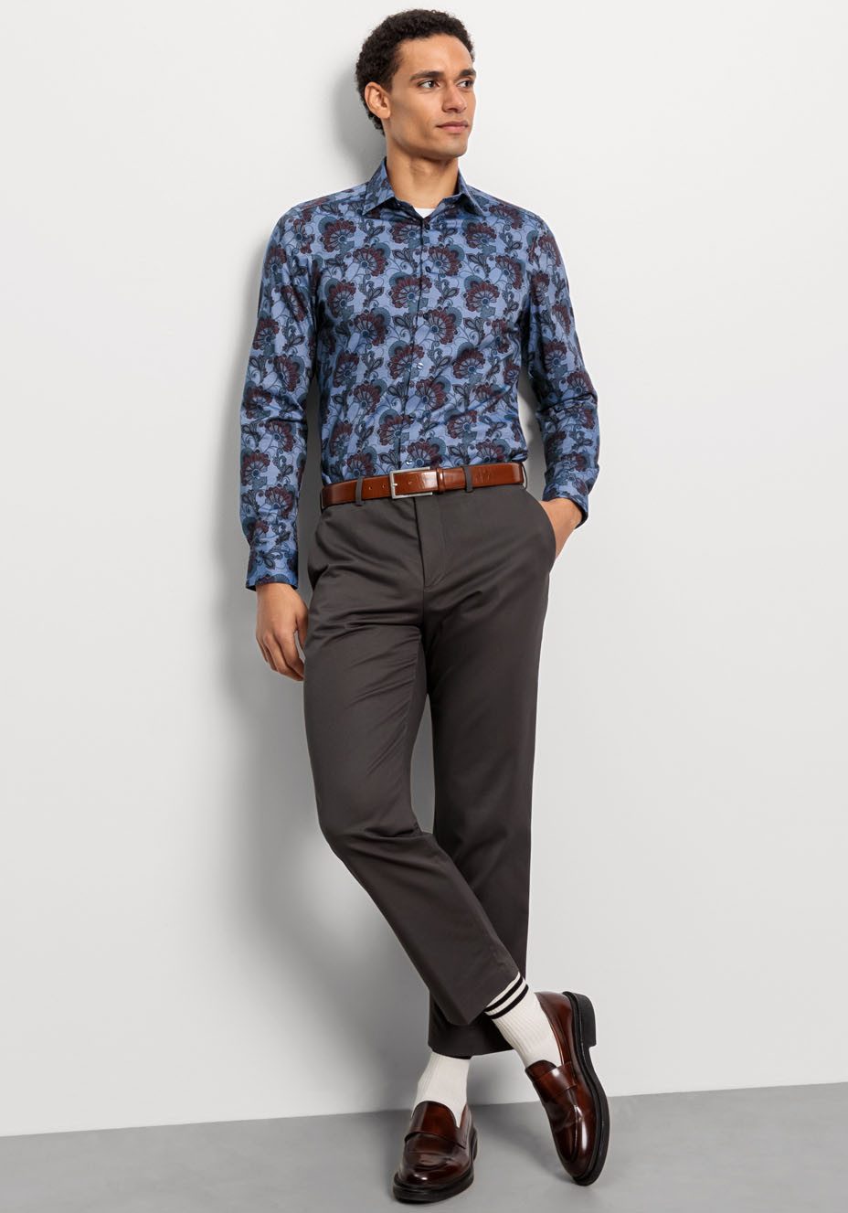 OLYMP Overhemd met lange mouwen Level Five body fit met modieuze print, lange mouw