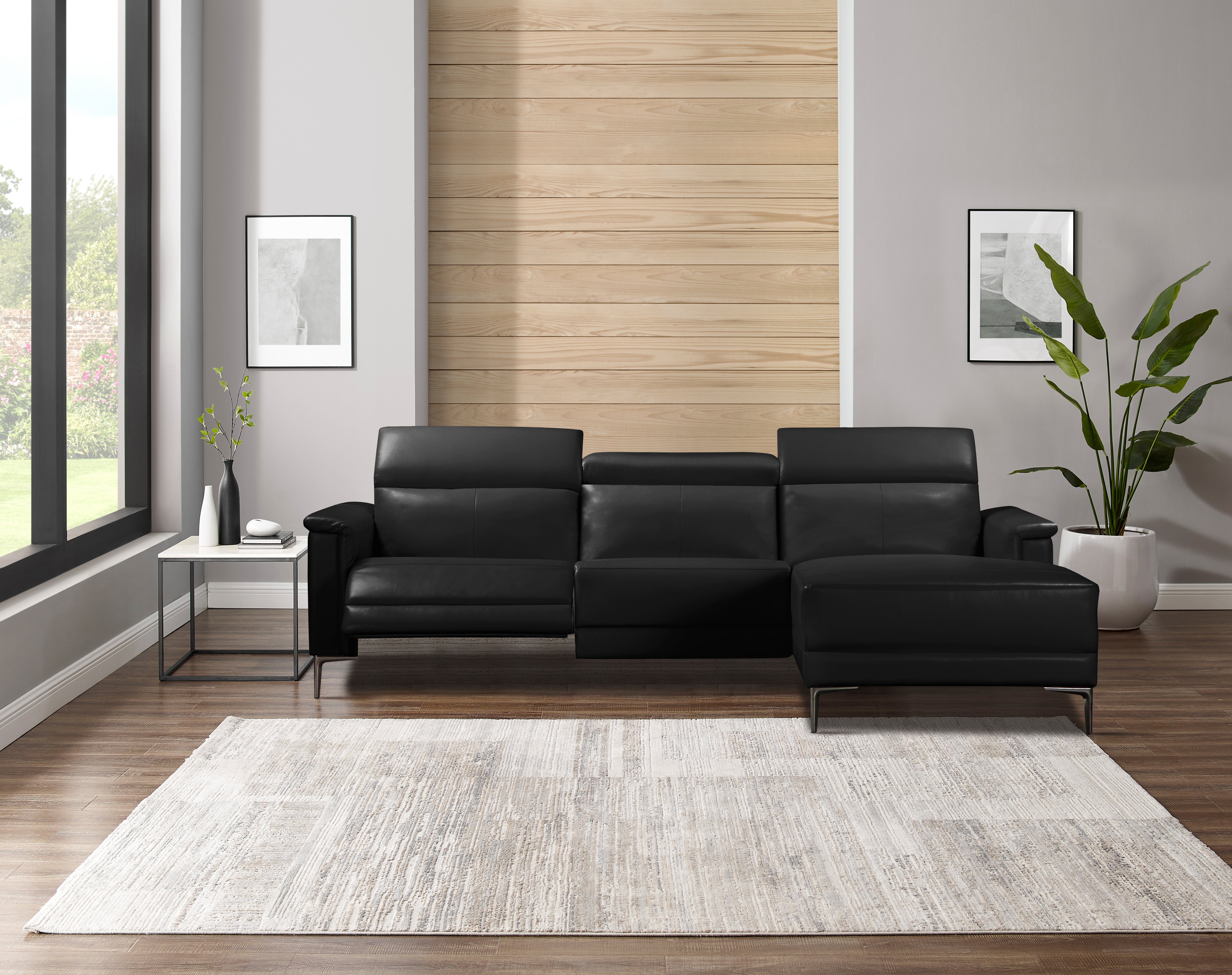 Places of Style Hoekbank Lund, L-vorm, 261 cm, handmatige of elektrische relaxfunctie (met USB-A)
