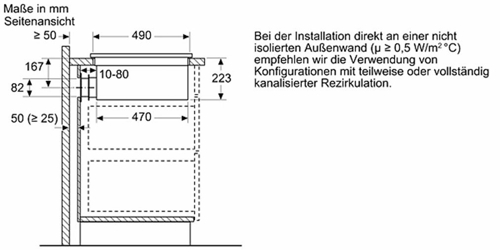 SIEMENS Kookplaat met afzuigkap ED611BS16E met vlak kanaal (set)