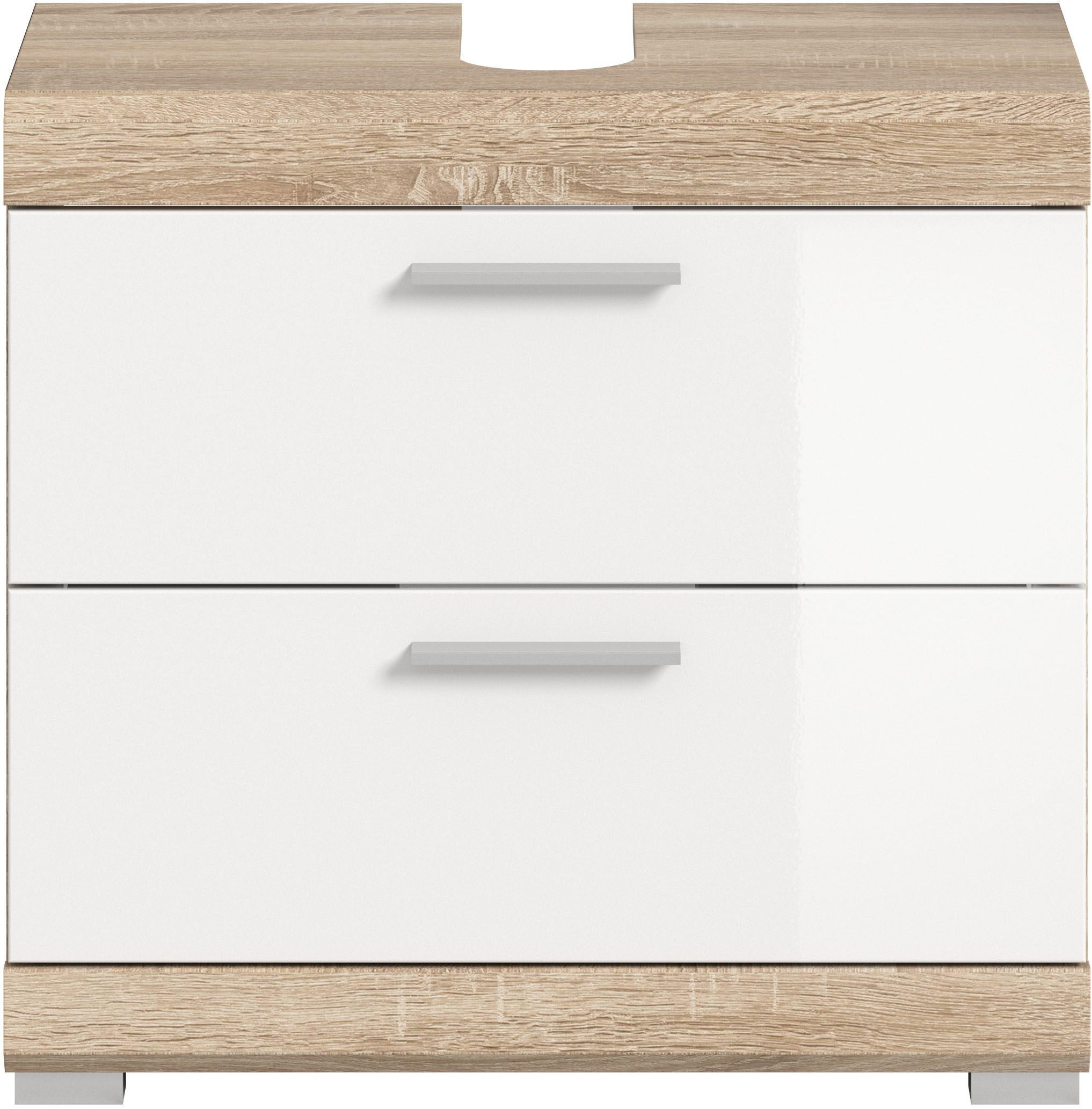 INOSIGN Wastafelonderkast Siena, breedte 60 cm, 2 deuren, 2 vakken, met sifonaansluiting, MDF-front in verschillende kleuren verkrijgbaar, badkamermeubels, badkamerkast, commode, badkamer (1 stuk)