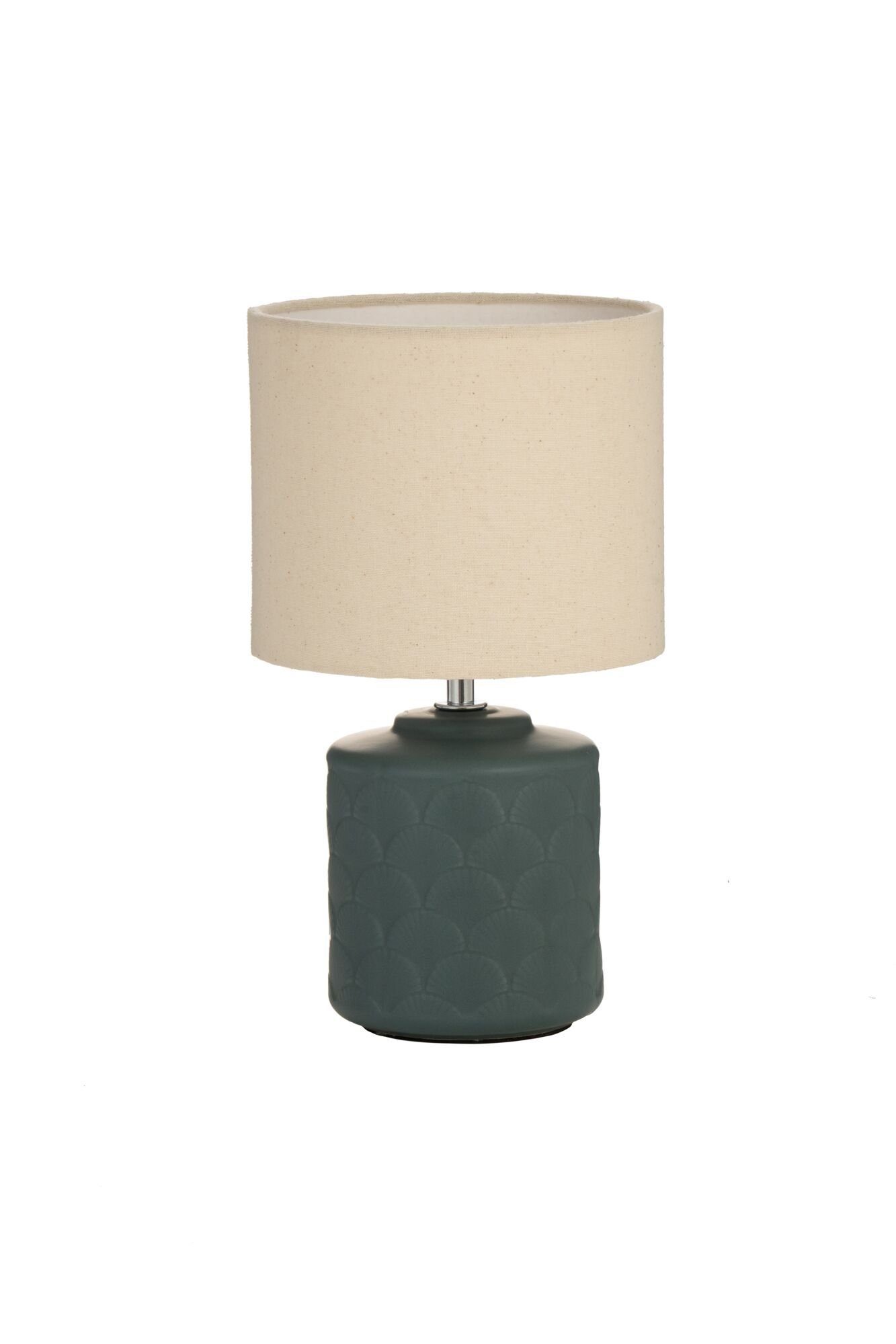Pauleen Tafellamp Glowing Midnight max20W beige/groen mat 230V stof/keramiek
