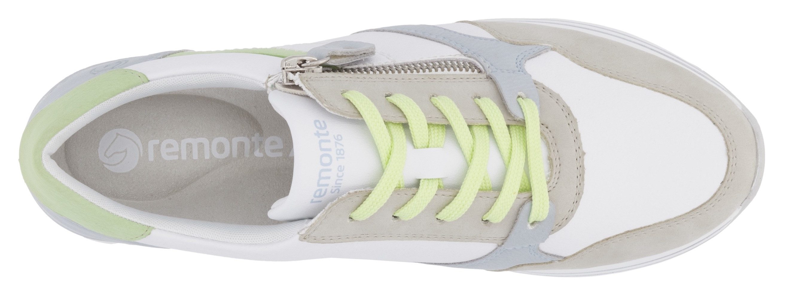 Remonte Plateausneakers vrijetijdsschoen, lage schoen, veterschoen met losse zachte inlegzool
