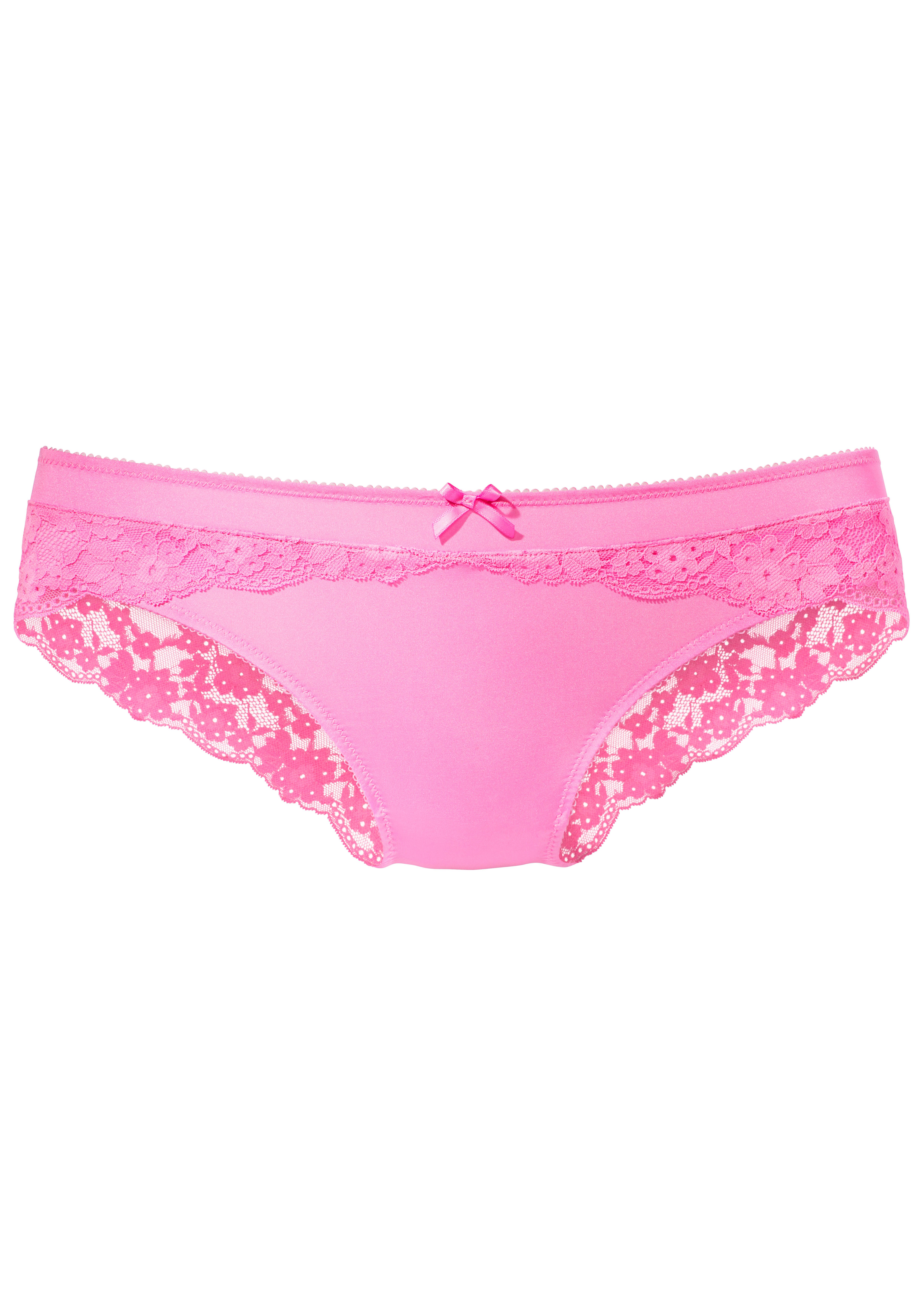 Vivance Hipster met bloemige kant en fijne decoratieve strik