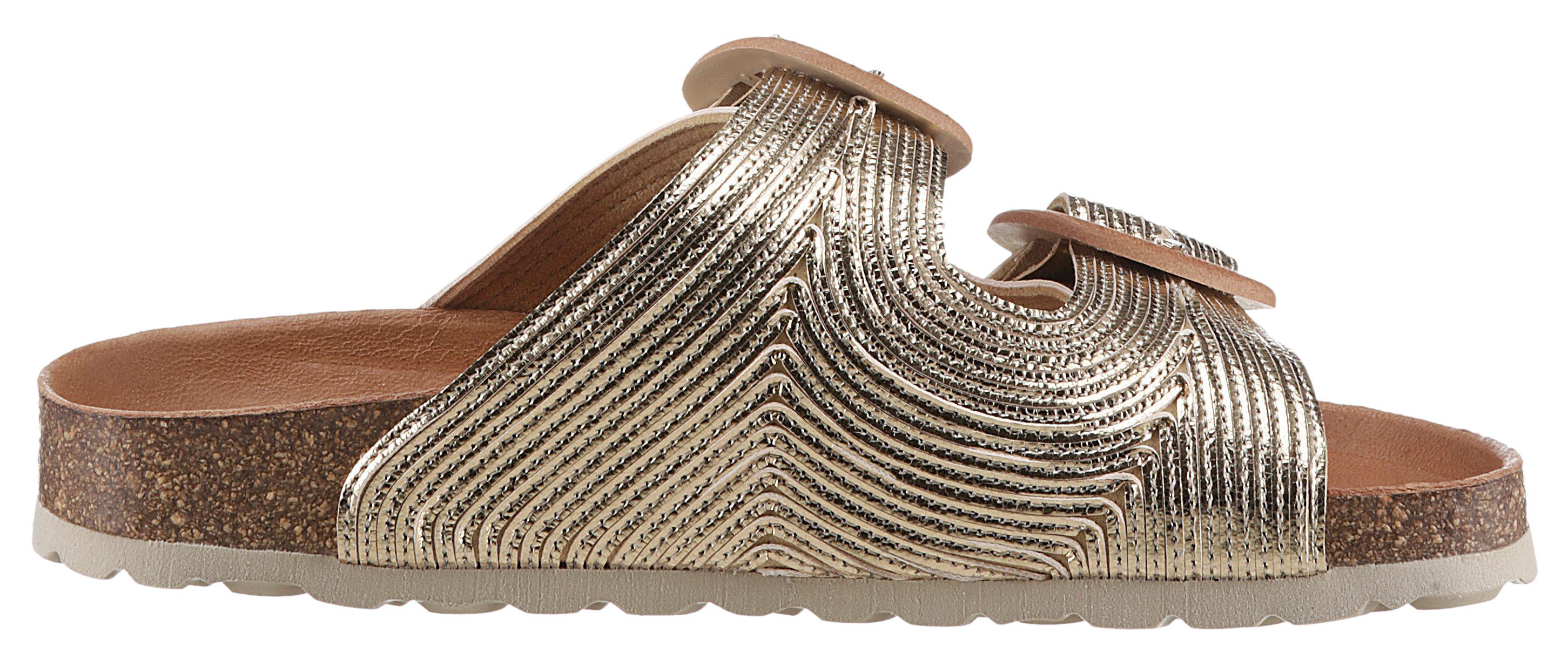 VERBENAS Slippers RUTH LATO METAL , zomerschoen, slippers met twee verstelbare gespen
