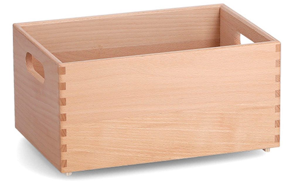 Zeller Present Houten kist voor elke behoefte manden & dozen beige