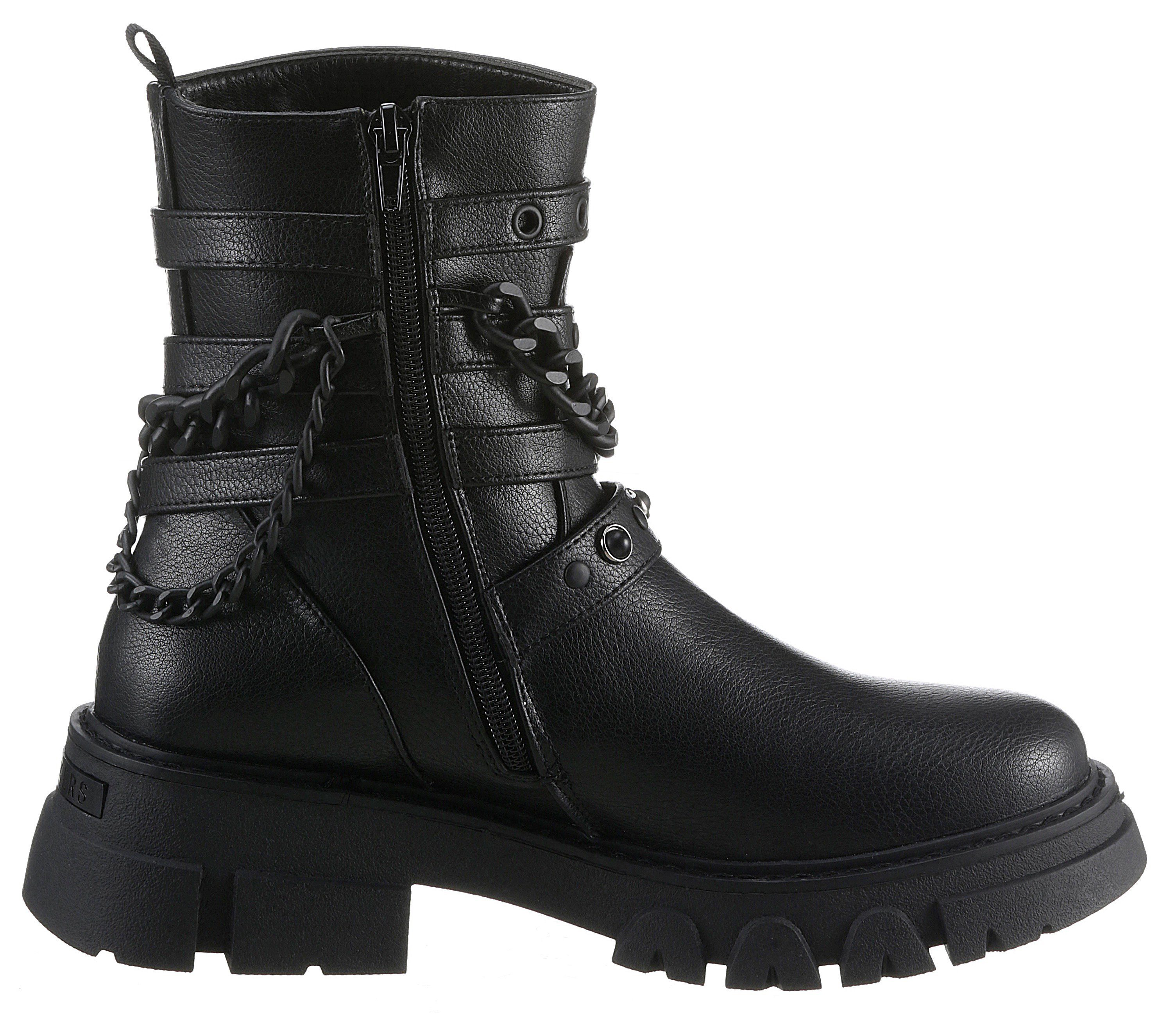 Dockers by Gerli Bikerboots met modieuze decoratieve ketting en nagels