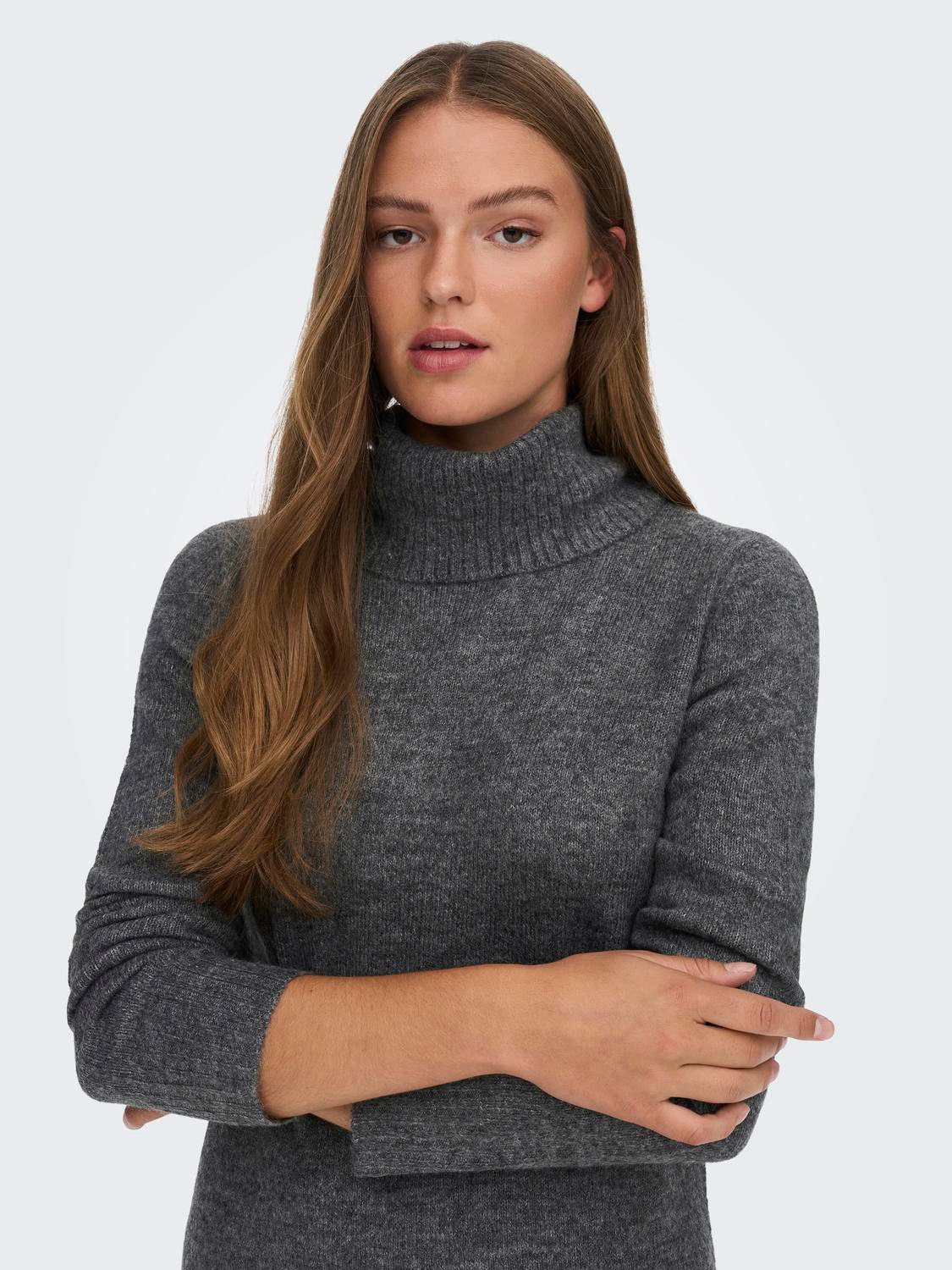 JDY Gebreide jurk ELANORA L S COWLNECK DRESS KNT NOOS
